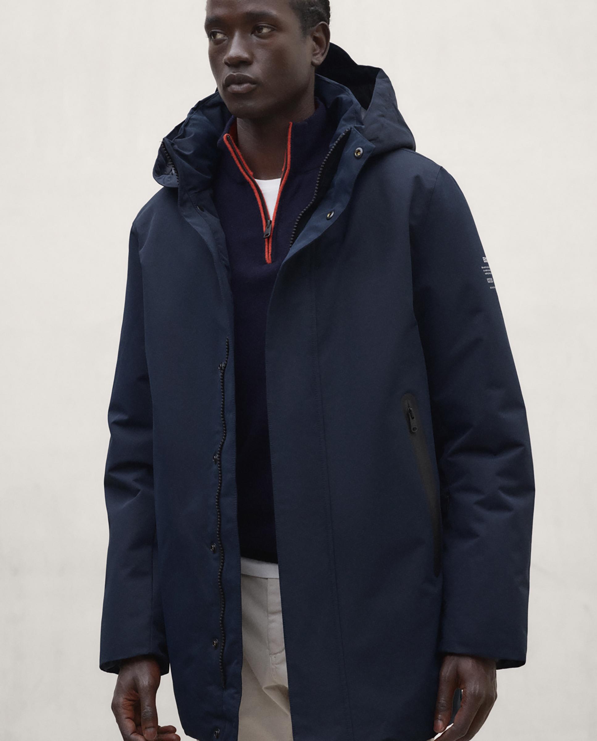 Parka de hombre parko con capucha y cierre de cremallera - Ecoalf - Azul marino Azul marino-2