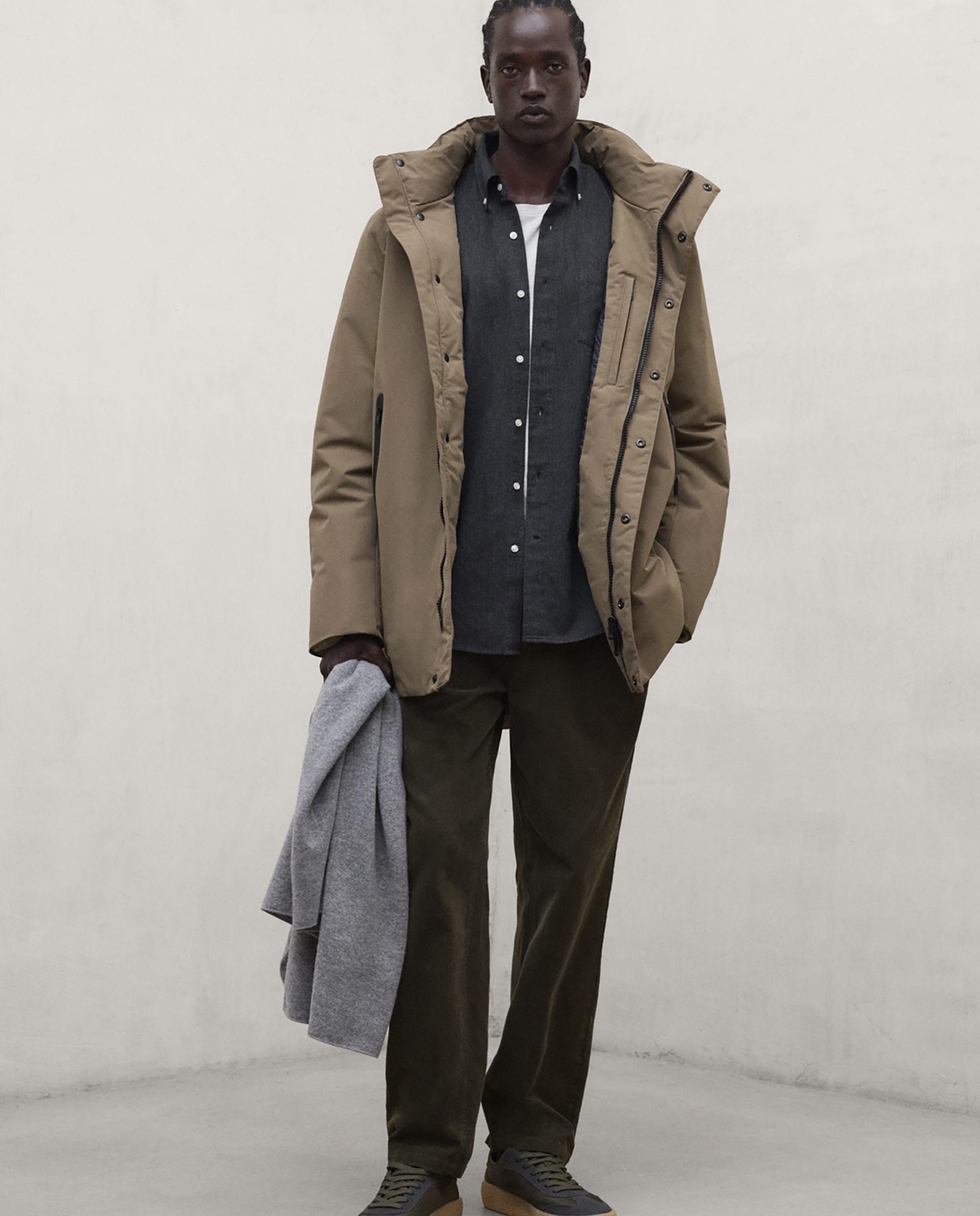Imagen 0 de Chubasquero de hombre parko impermeable con capucha desmontable Marrón
