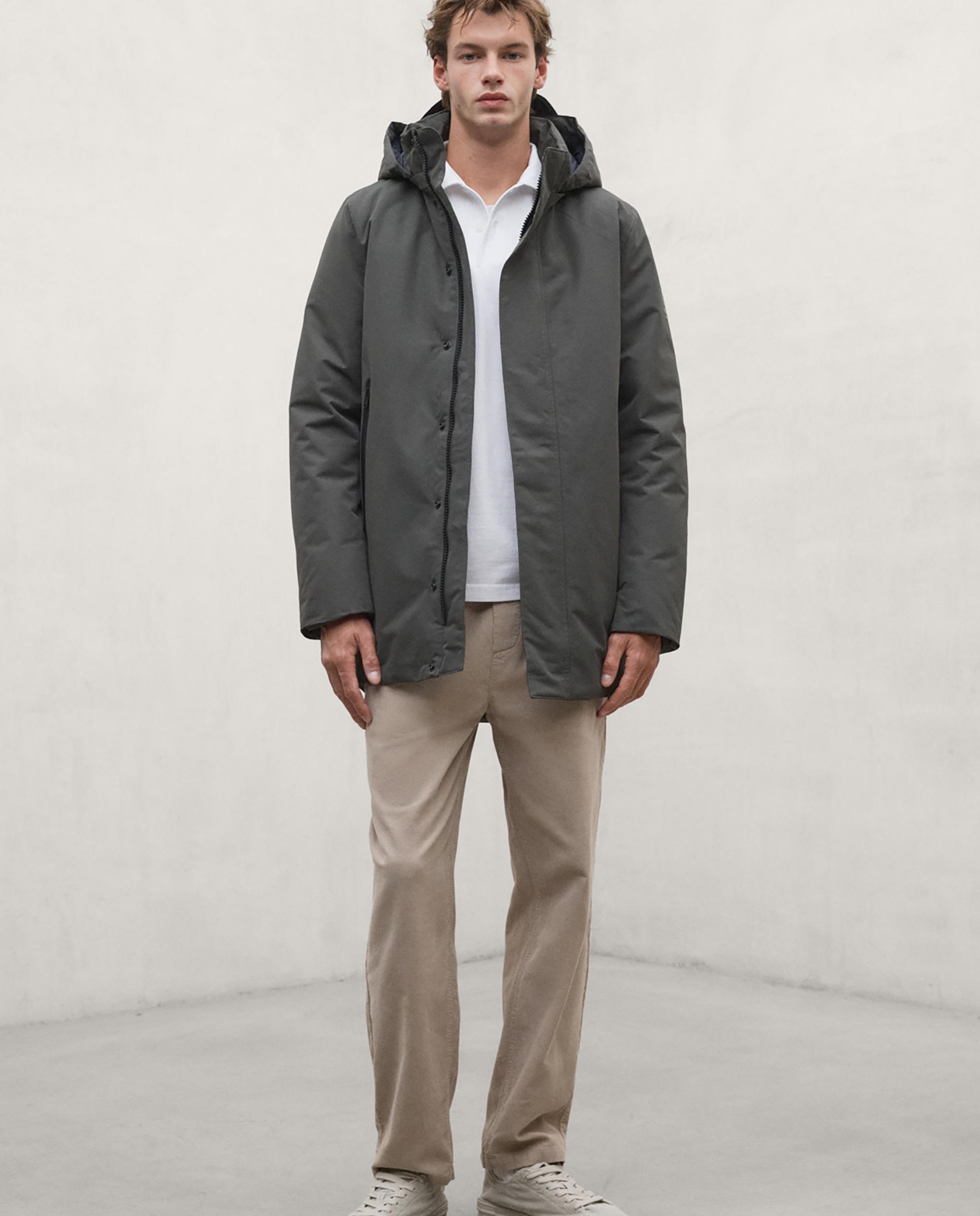 Parka de hombre parko con capucha y cierre de cremallera - Ecoalf - Verde Verde-1