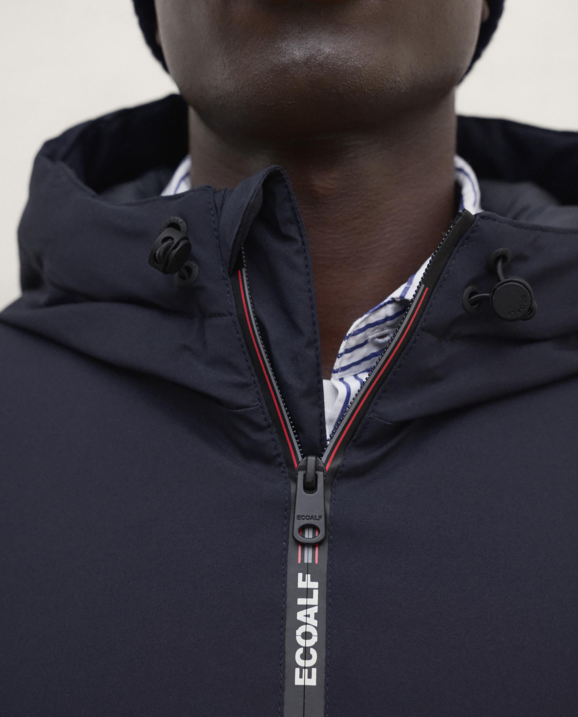 Imagen 5 de Parka de hombre pasu repelente al agua con capucha ajustable - Ecoalf - Azul marino Azul marino