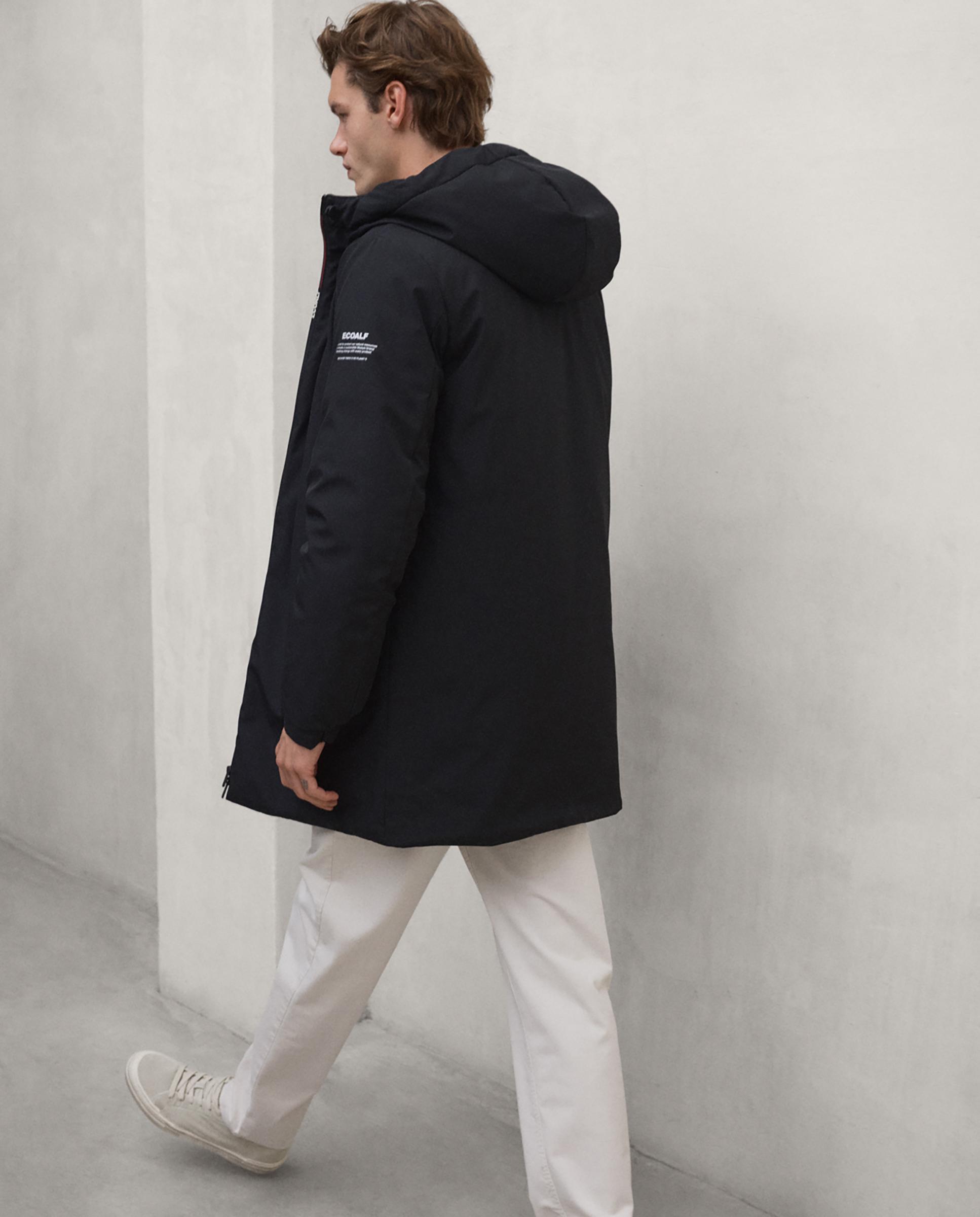 Imagen 4 de Parka de hombre pasu repelente al agua con capucha ajustable - Ecoalf - Negro Negro