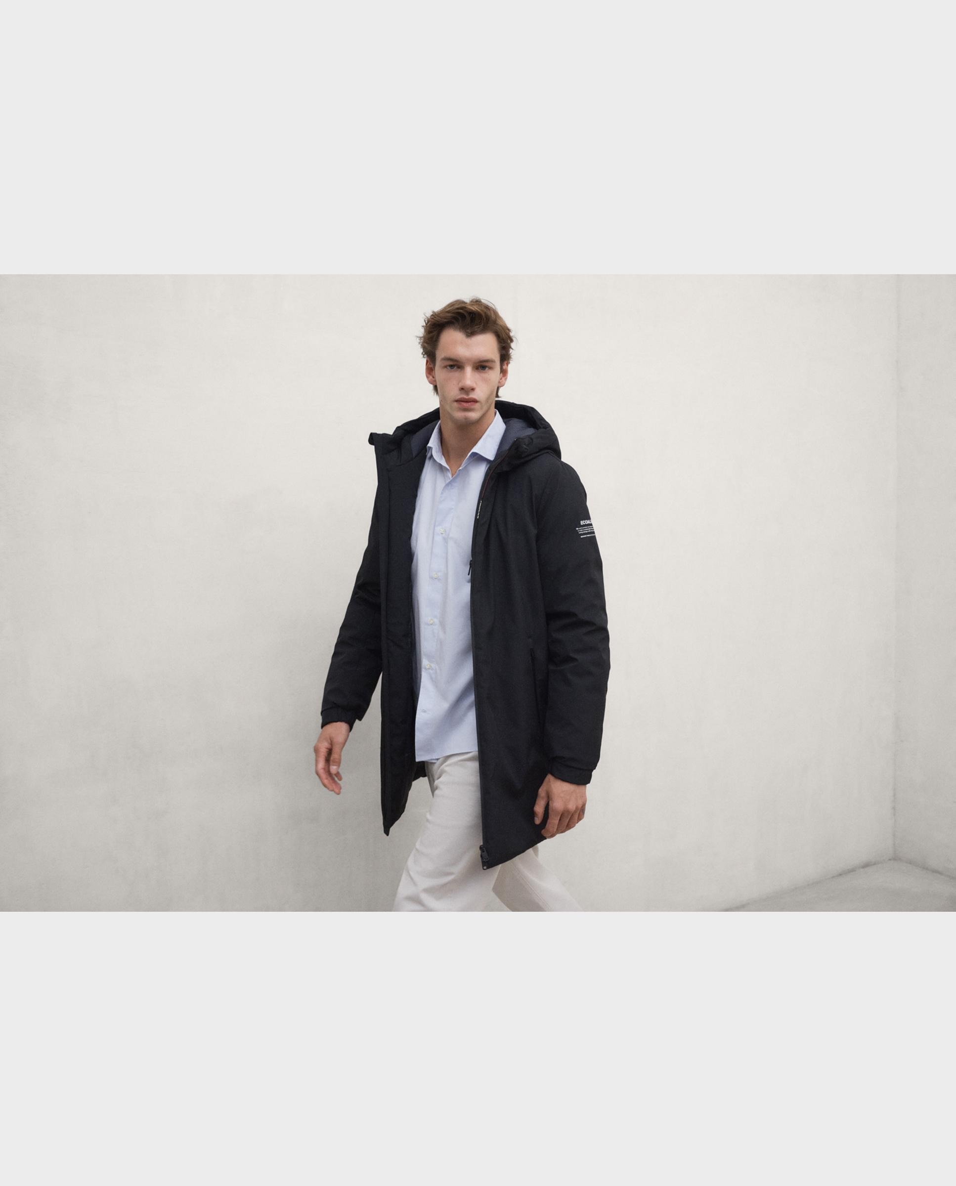 Imagen 5 de Parka de hombre pasu repelente al agua con capucha ajustable - Ecoalf - Negro Negro