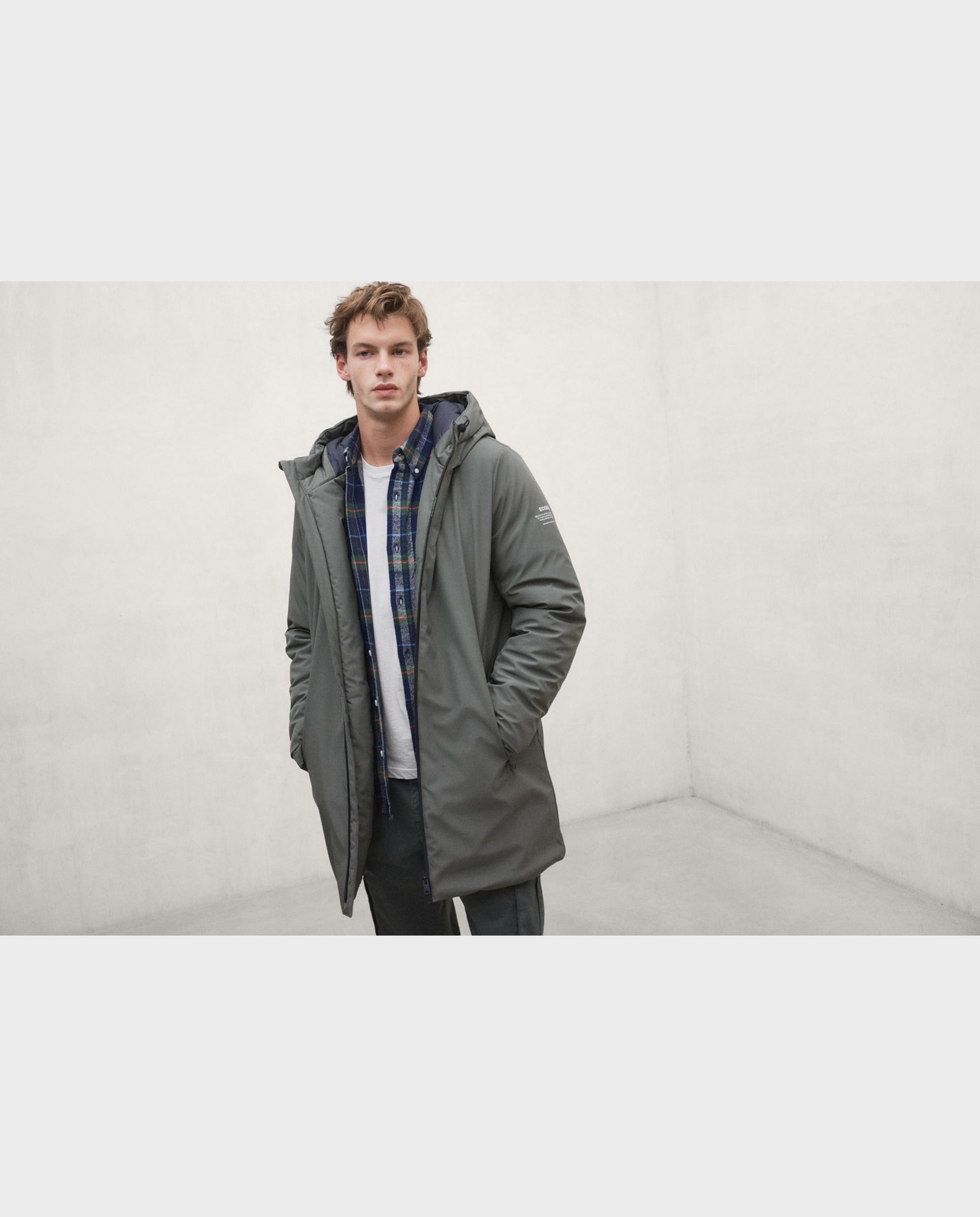 Imagen 3 de Parka de hombre pasu repelente al agua con capucha ajustable - Ecoalf - Verde Verde