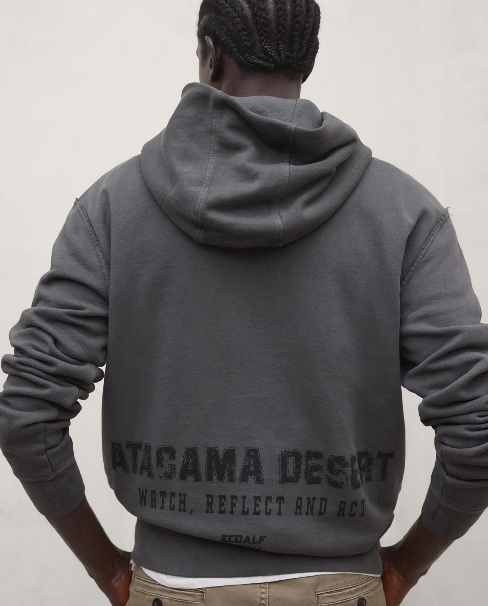 Sudadera de hombre pates con capucha ajustable - Ecoalf - Gris oscuro Gris oscuro-4