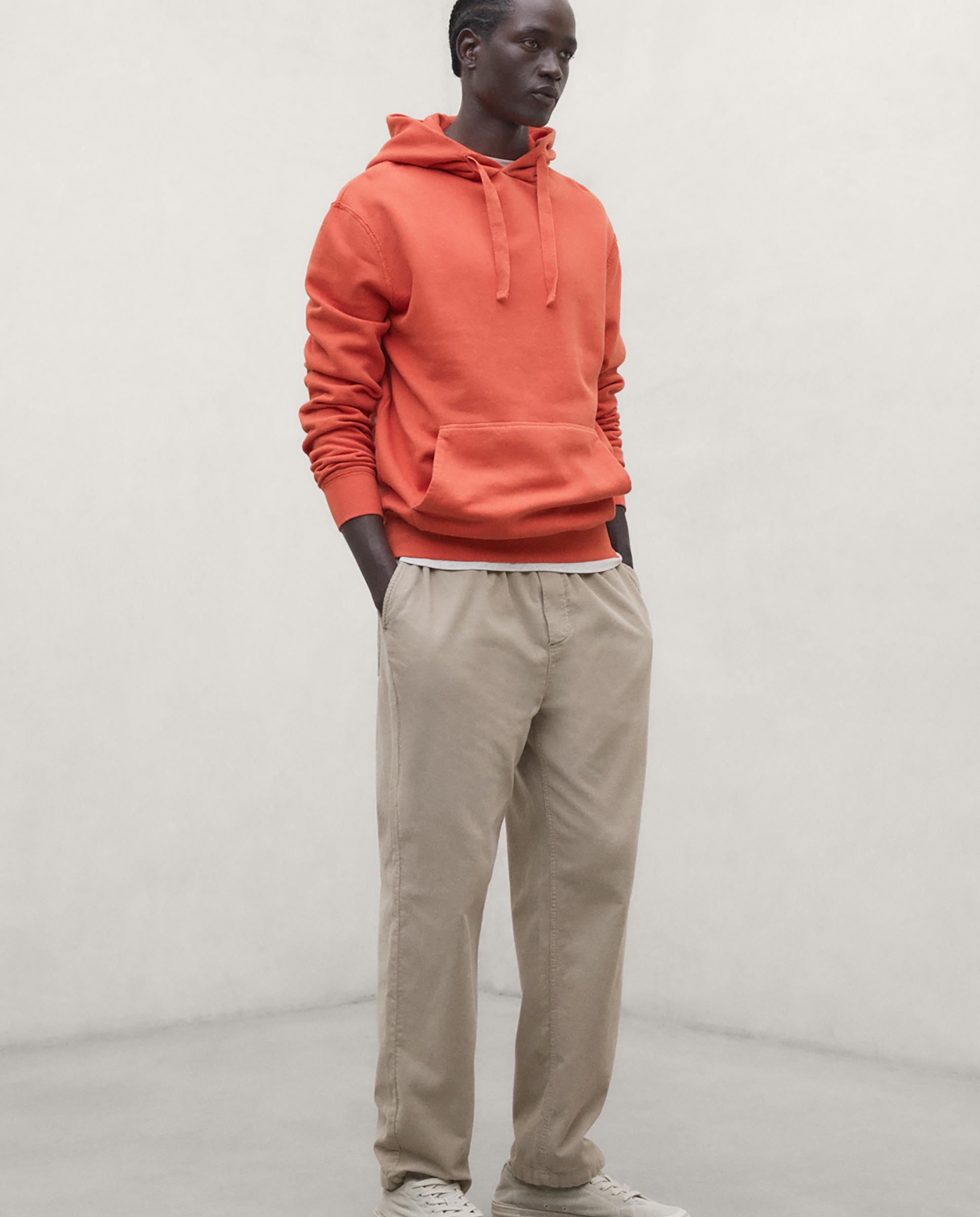 Imagen 0 de Sudadera de hombre pates con capucha ajustable Naranja