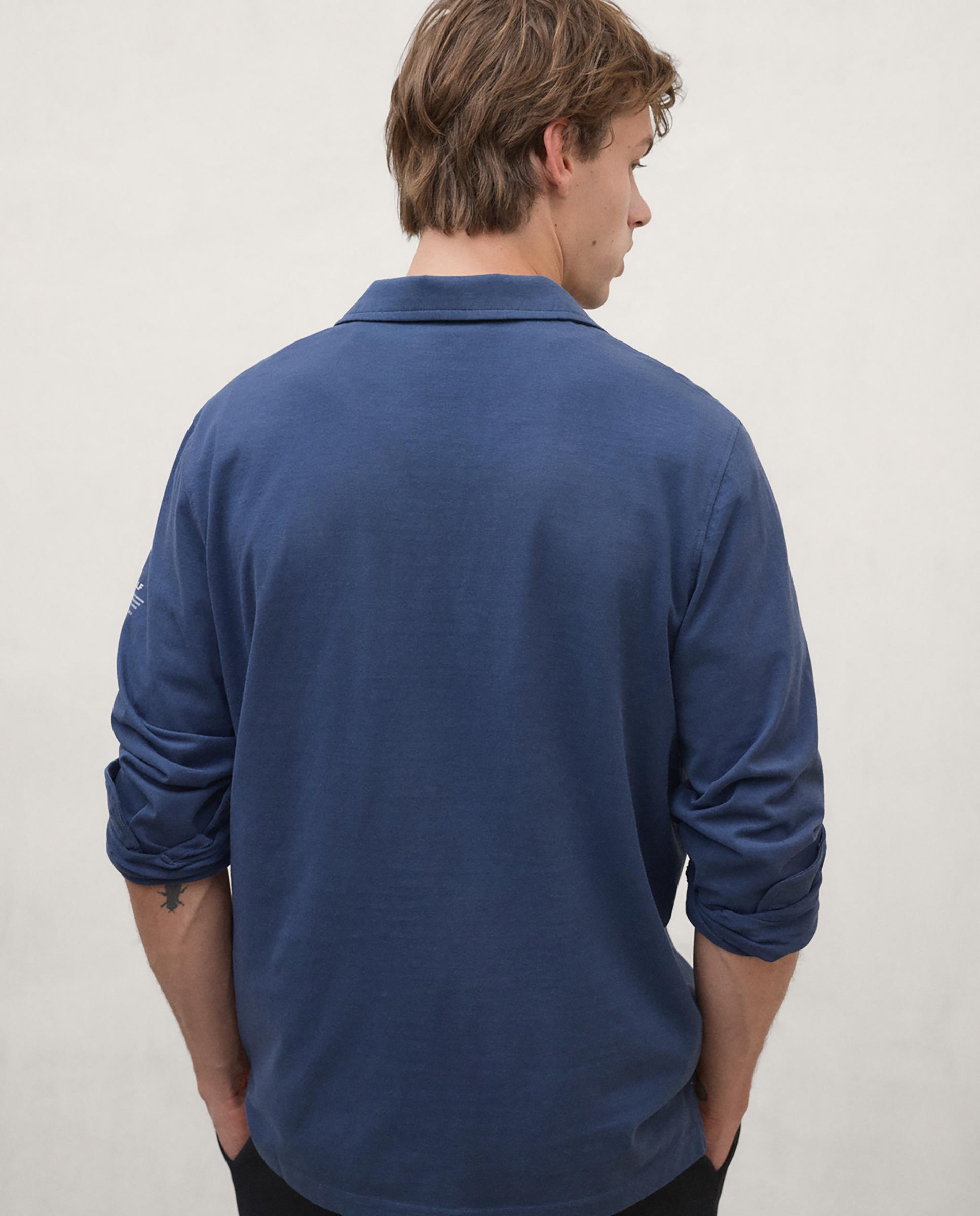 Polo de hombre patrick de manga larga - Ecoalf - Azul Azul-3