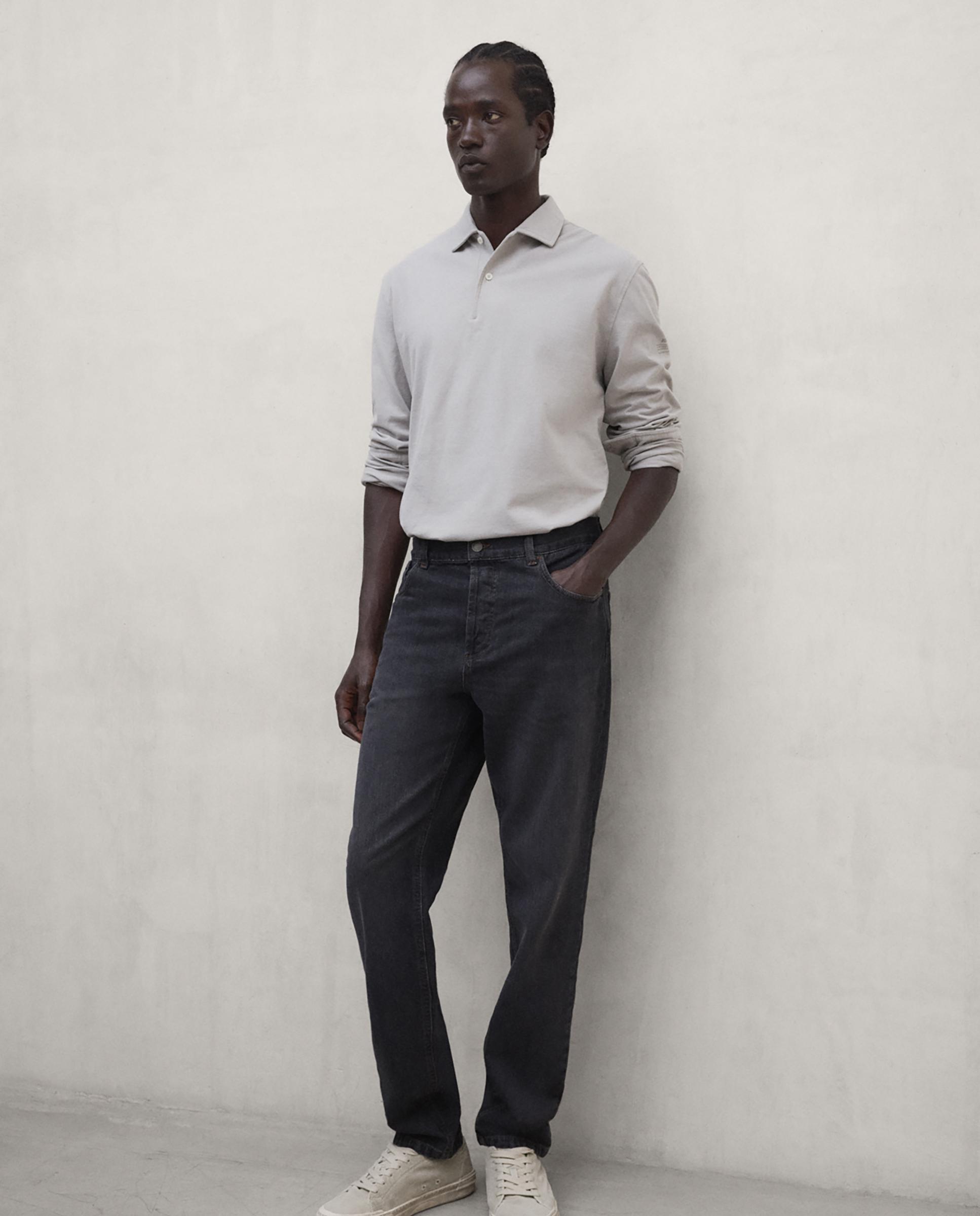 Polo de hombre patrick de manga larga - Ecoalf - Gris claro Gris claro-2