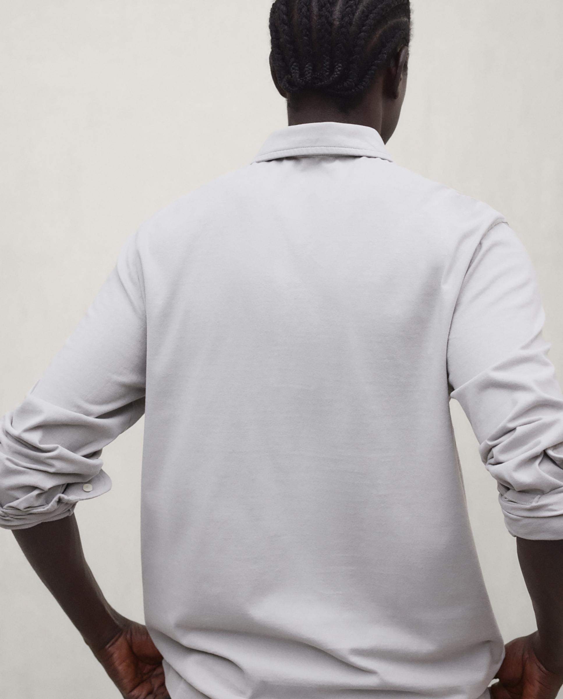 Polo de hombre patrick de manga larga - Ecoalf - Gris claro Gris claro-3