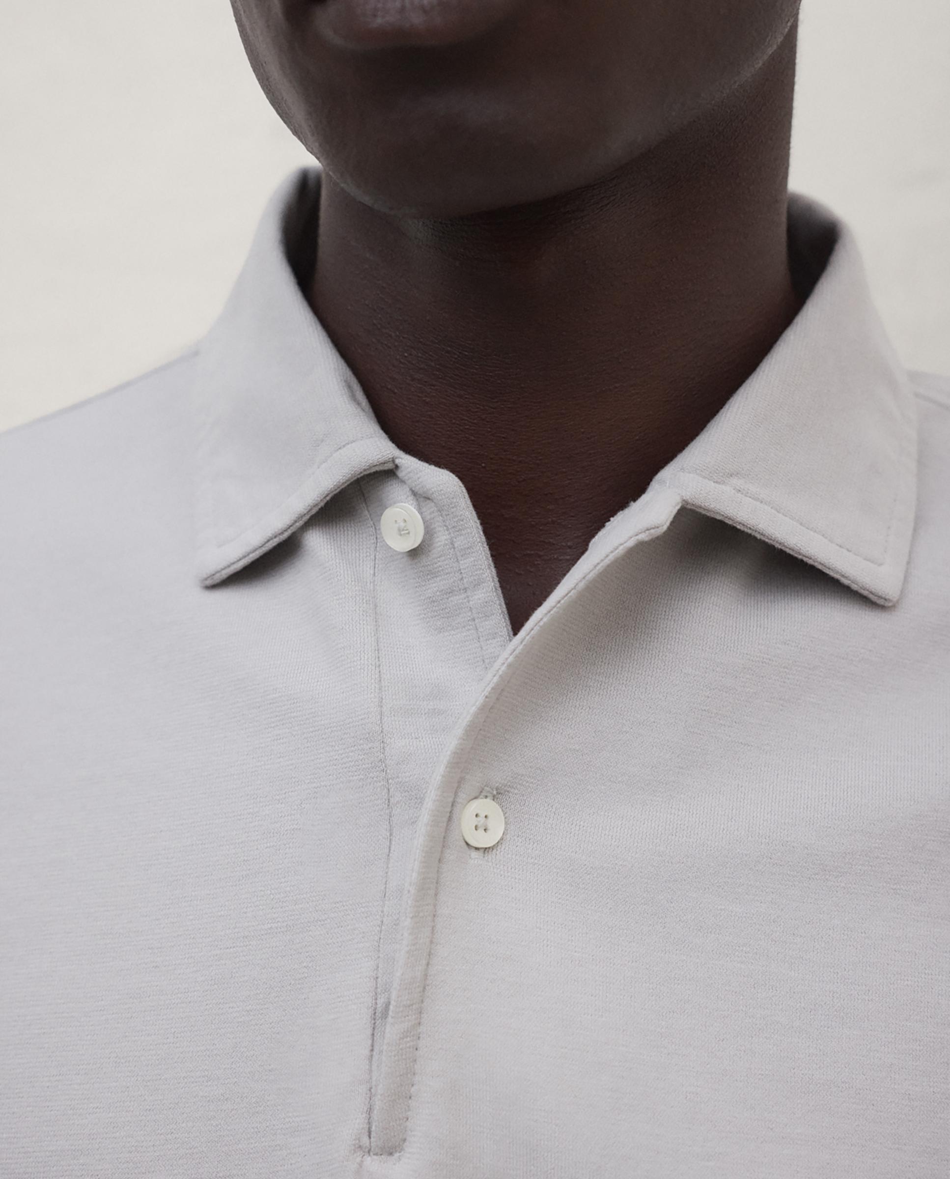 Polo de hombre patrick de manga larga - Ecoalf - Gris claro Gris claro-4