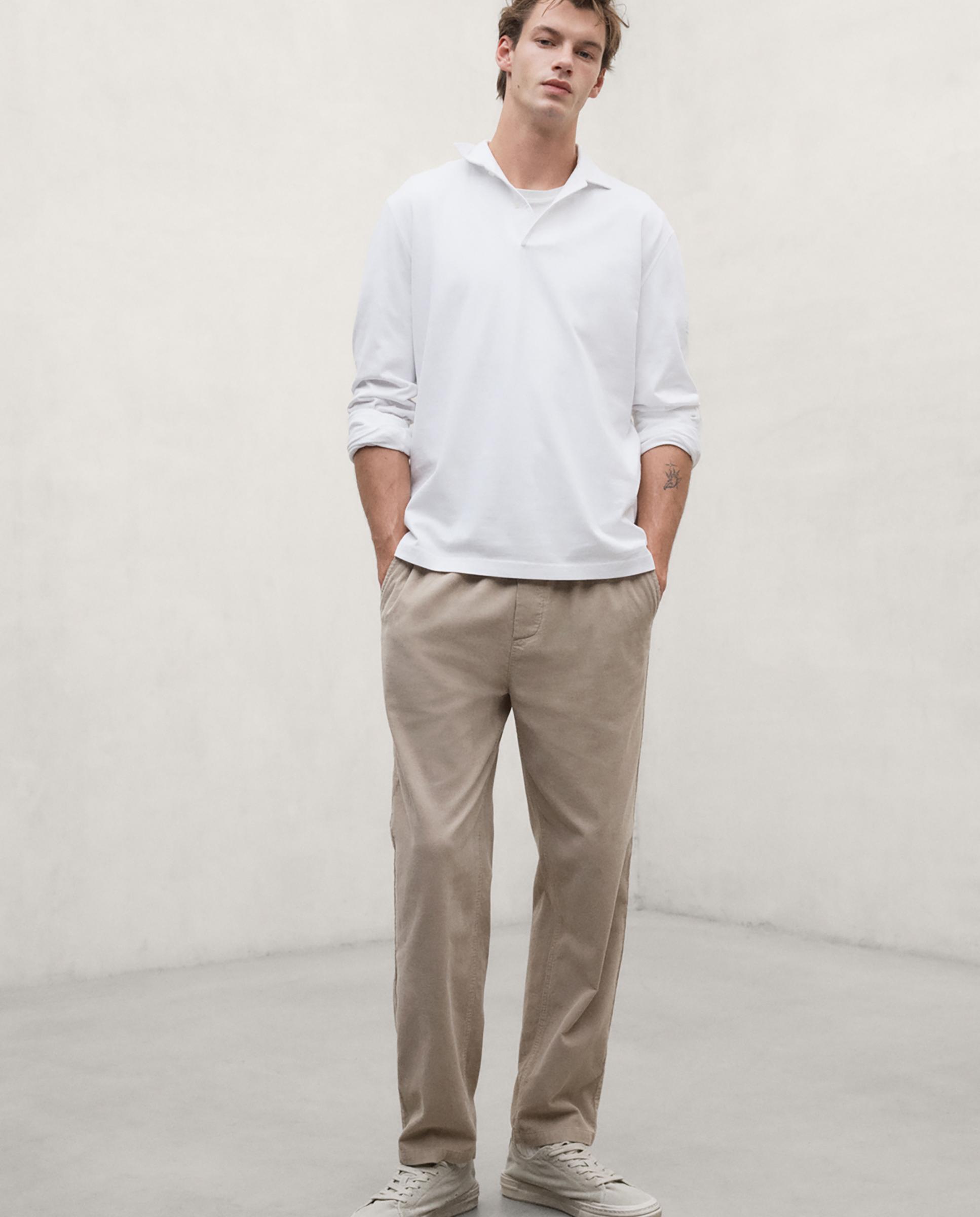 Polo de hombre patrick de manga larga - Ecoalf - Blanco Blanco-3
