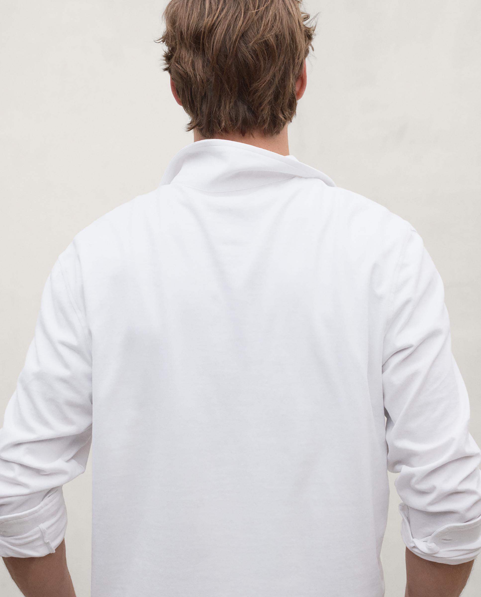 Polo de hombre patrick de manga larga - Ecoalf - Blanco Blanco-5