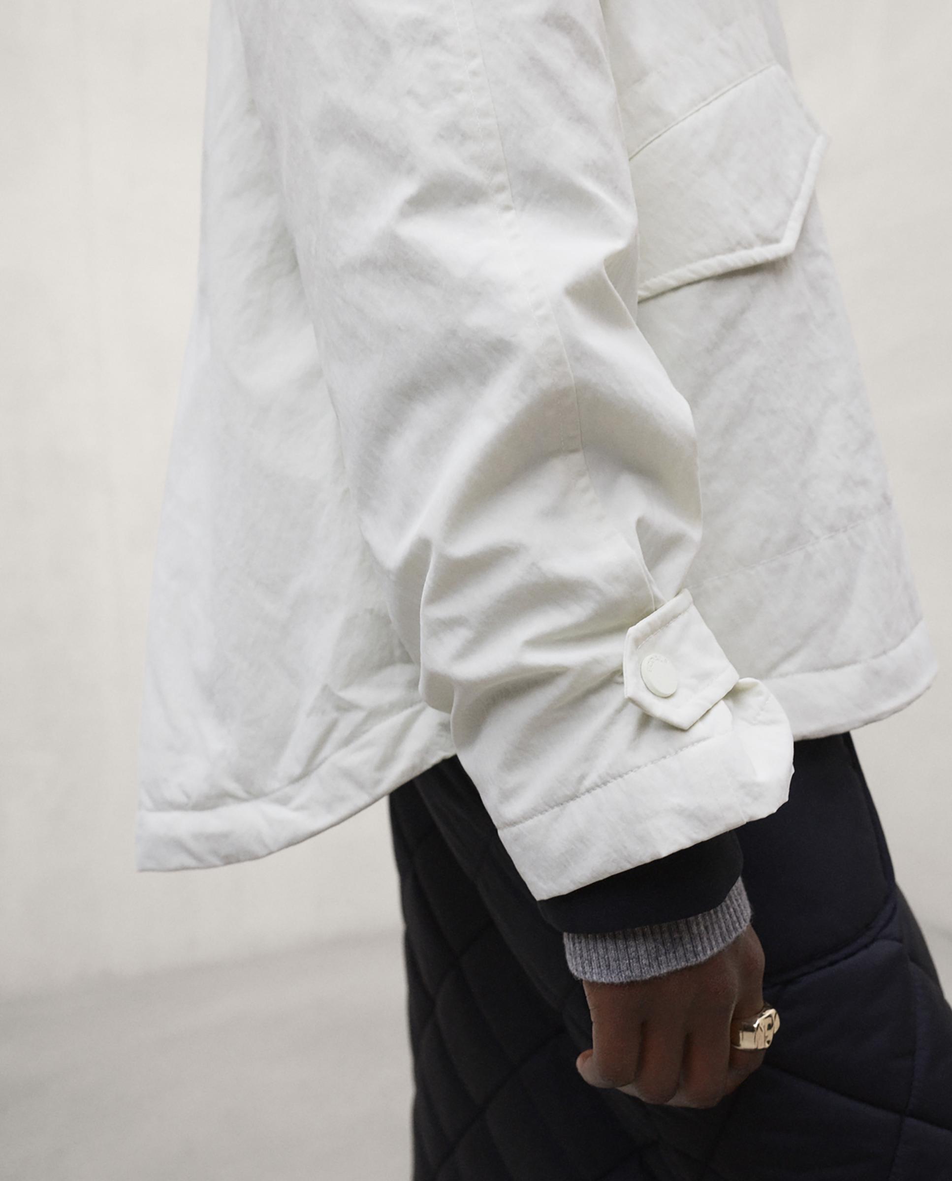 Chaqueta de mujer saone con cuello camisero - Ecoalf - Blanco Blanco-4