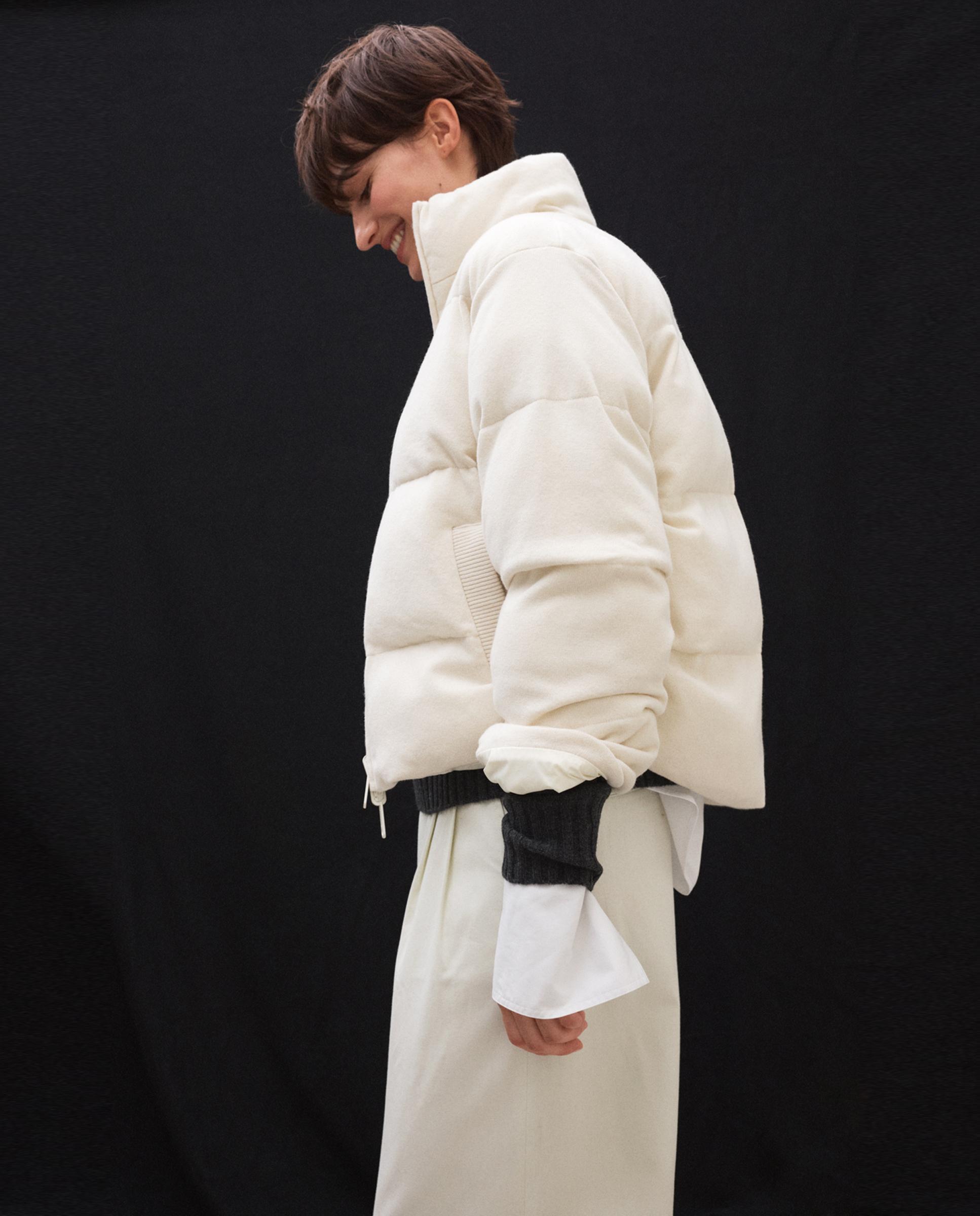 Chaqueta híbrida de mujer sintre reversible - Ecoalf - Blanco Blanco-2