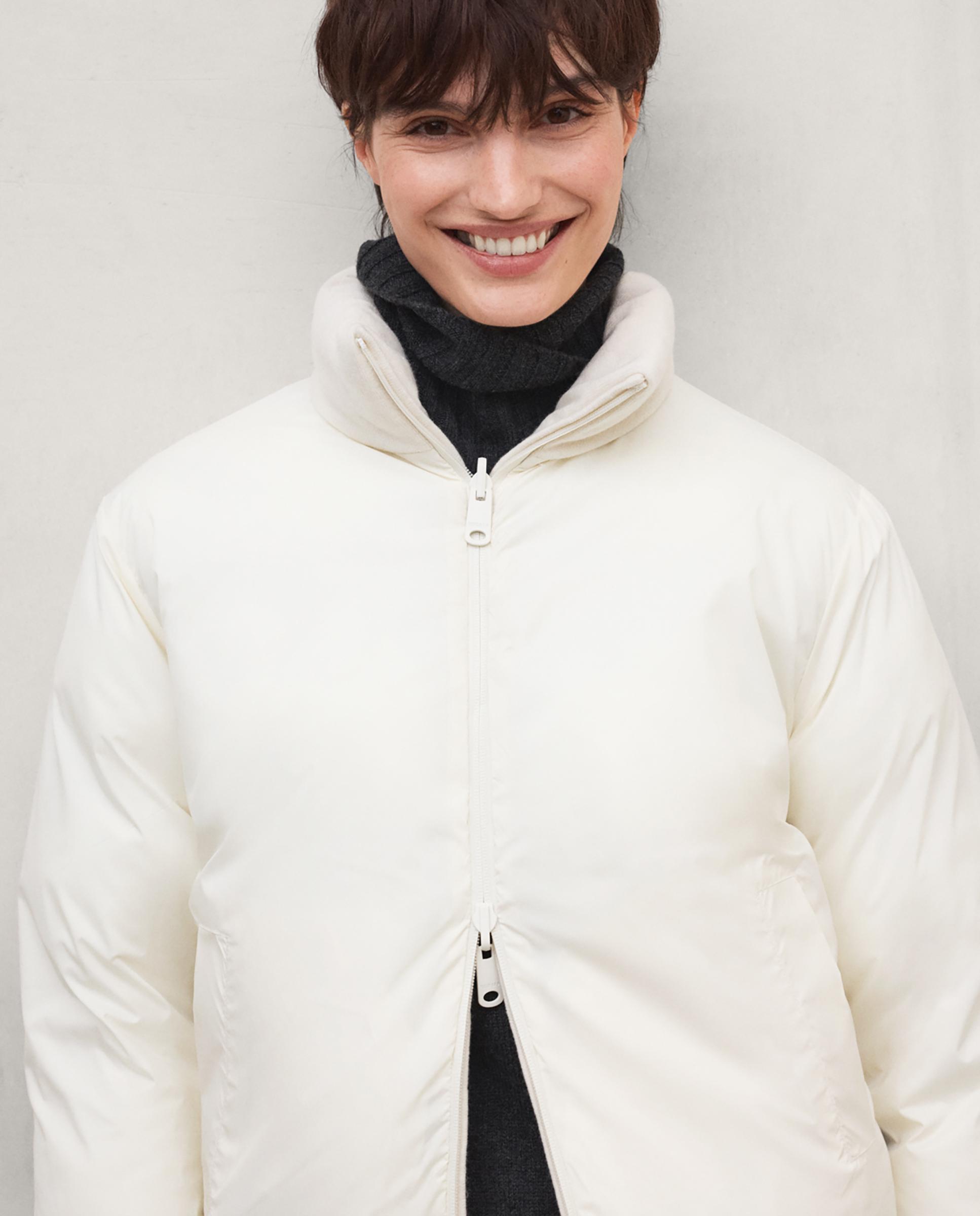 Chaqueta híbrida de mujer sintre reversible - Ecoalf - Blanco Blanco-4