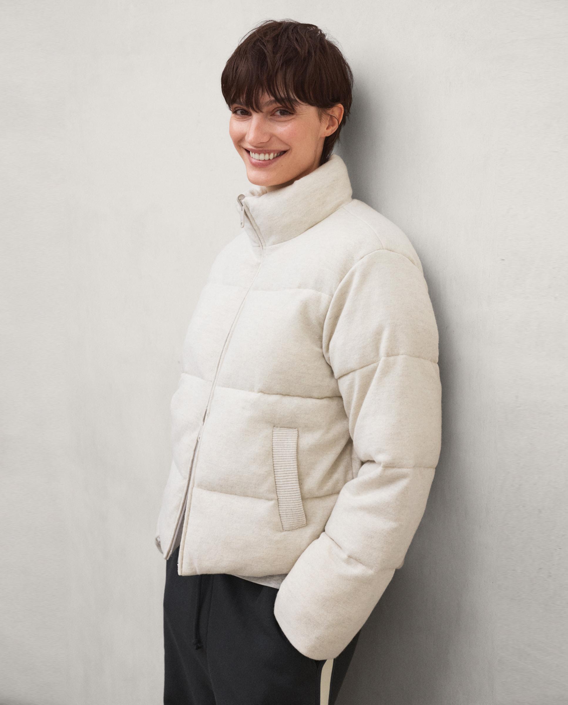 Chaqueta híbrida de mujer sintre reversible - Ecoalf - Beige Beige-4