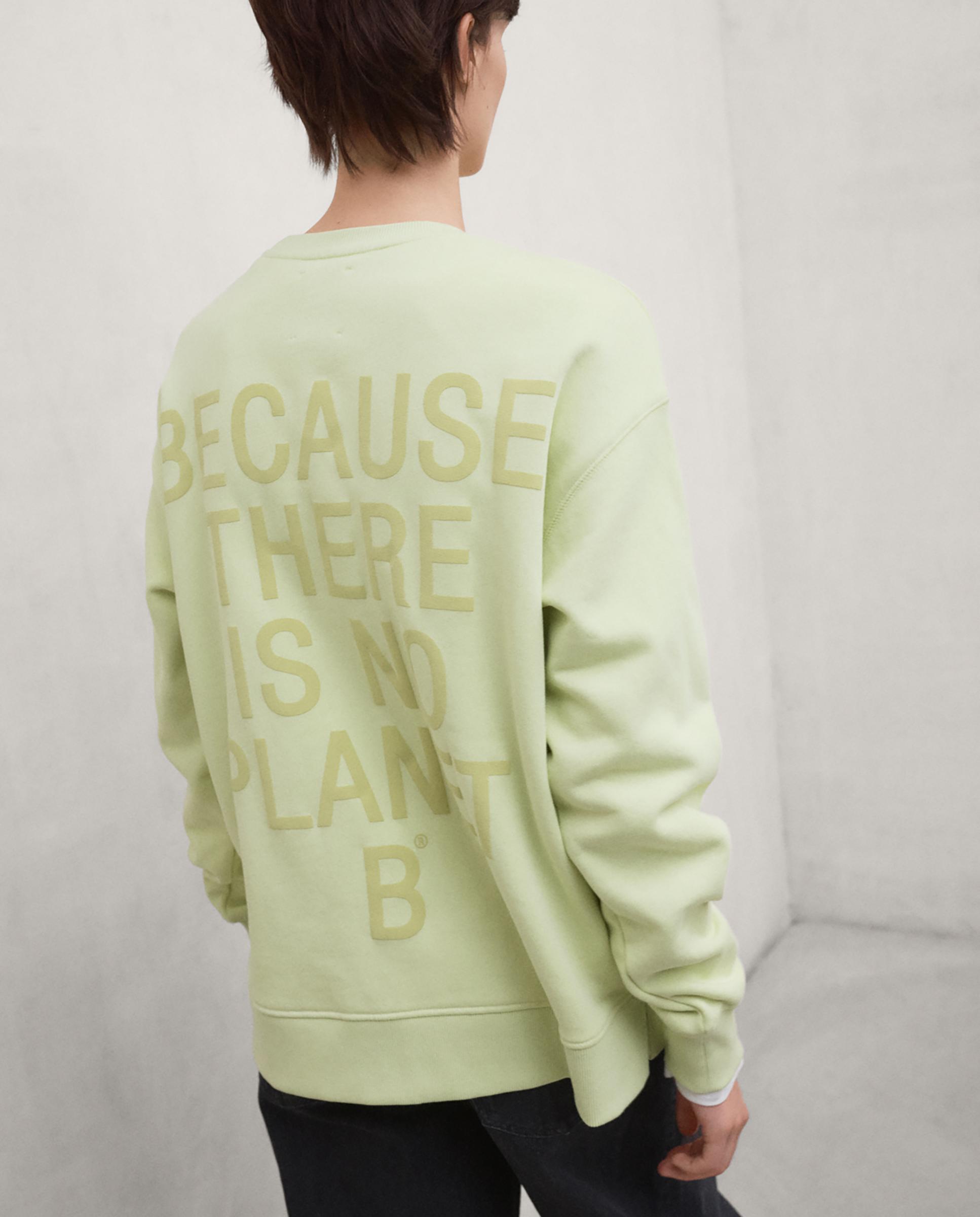 Sudadera de mujer de algodón orgánico con cuello redondo storm - Ecoalf - Limón Limón-3