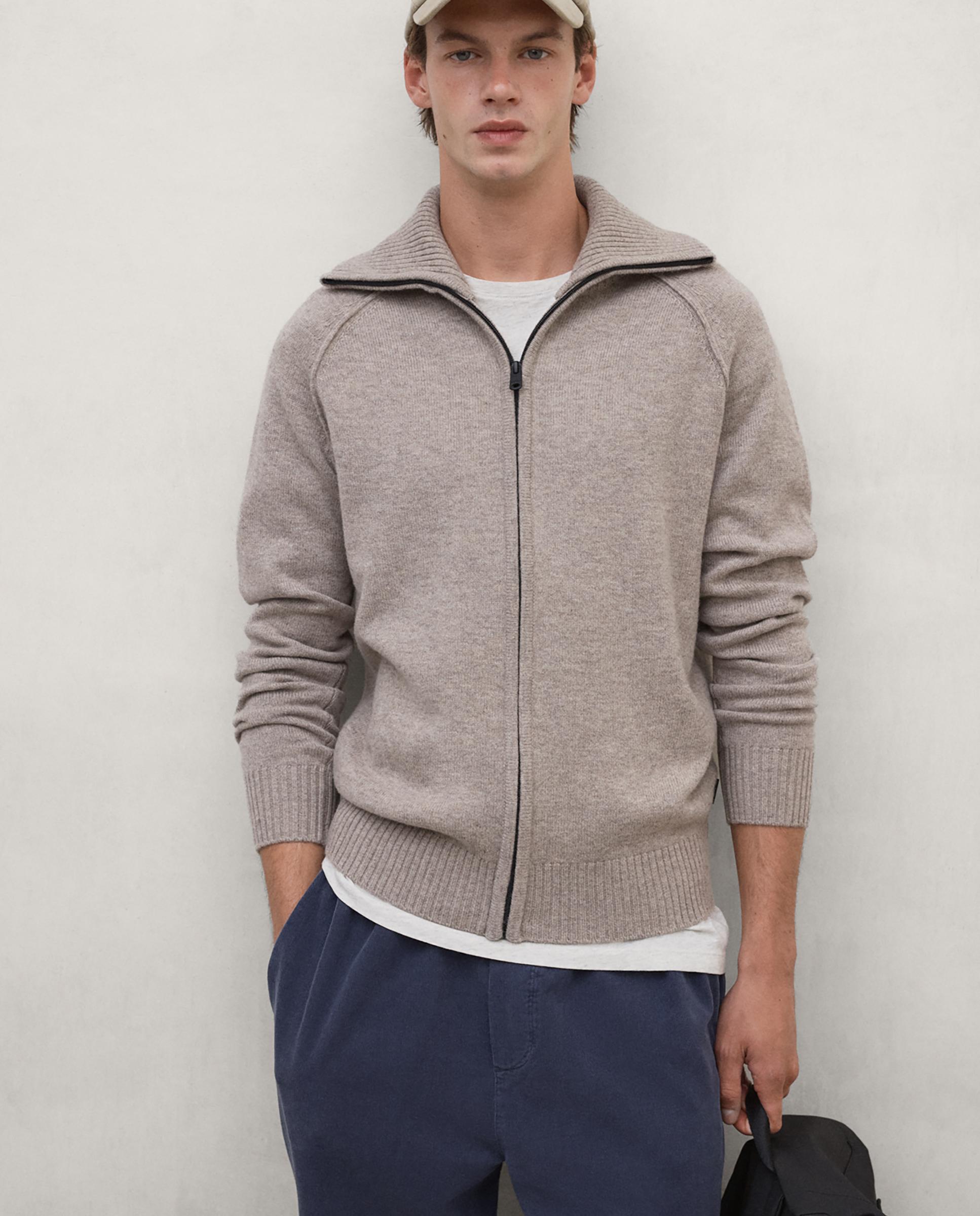 Chaqueta de hombre ubedo con cierre de cremallera y corte regular - Ecoalf - Camel Camel-1