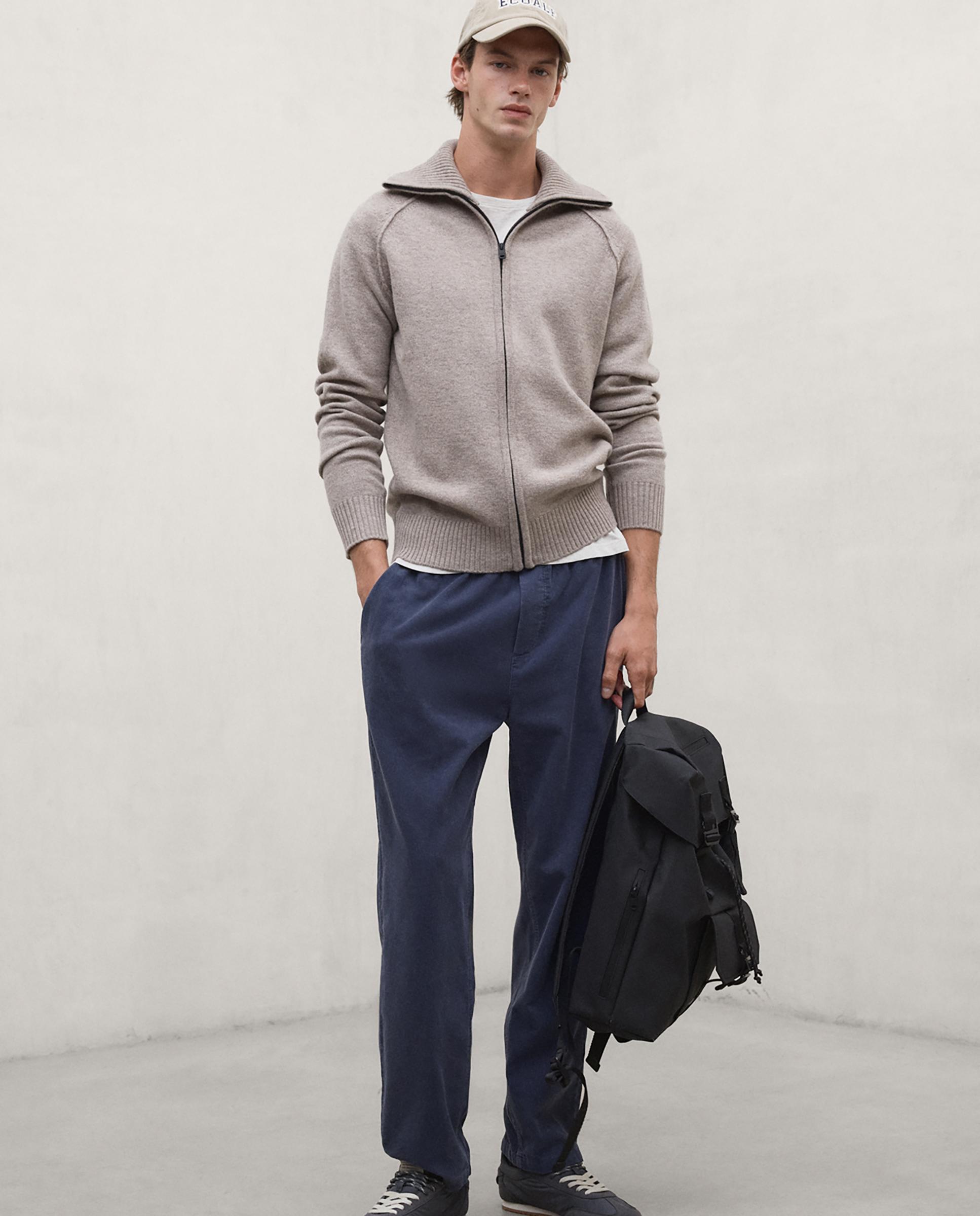 Chaqueta de hombre ubedo con cierre de cremallera y corte regular - Ecoalf - Camel Camel-2