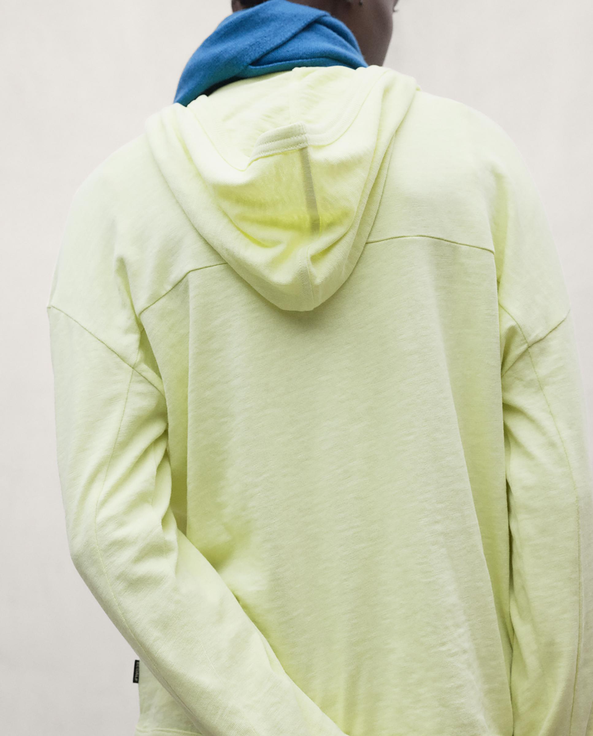 Camiseta de mujer de algodón regenerativo con capucha veneca - Ecoalf - Limón Limón-3