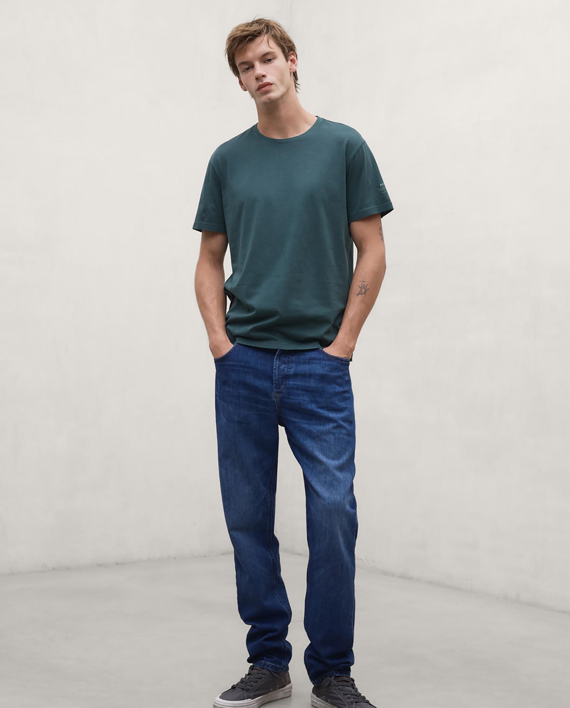 Camiseta de hombre vent de corte regular en 100% algodón regenerativo - Ecoalf - Verde Verde-2