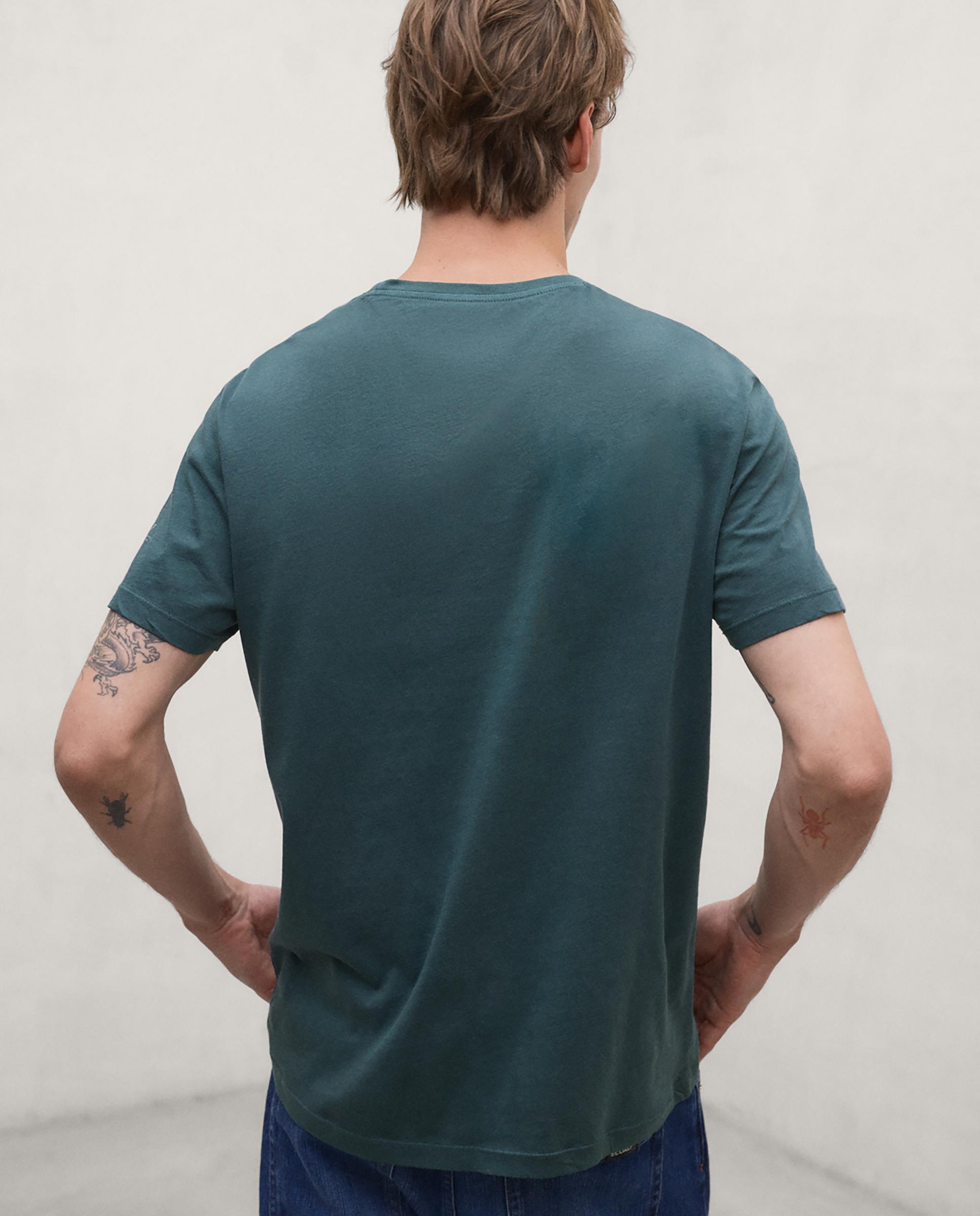 Camiseta de hombre vent de corte regular en 100% algodón regenerativo - Ecoalf - Verde Verde-3