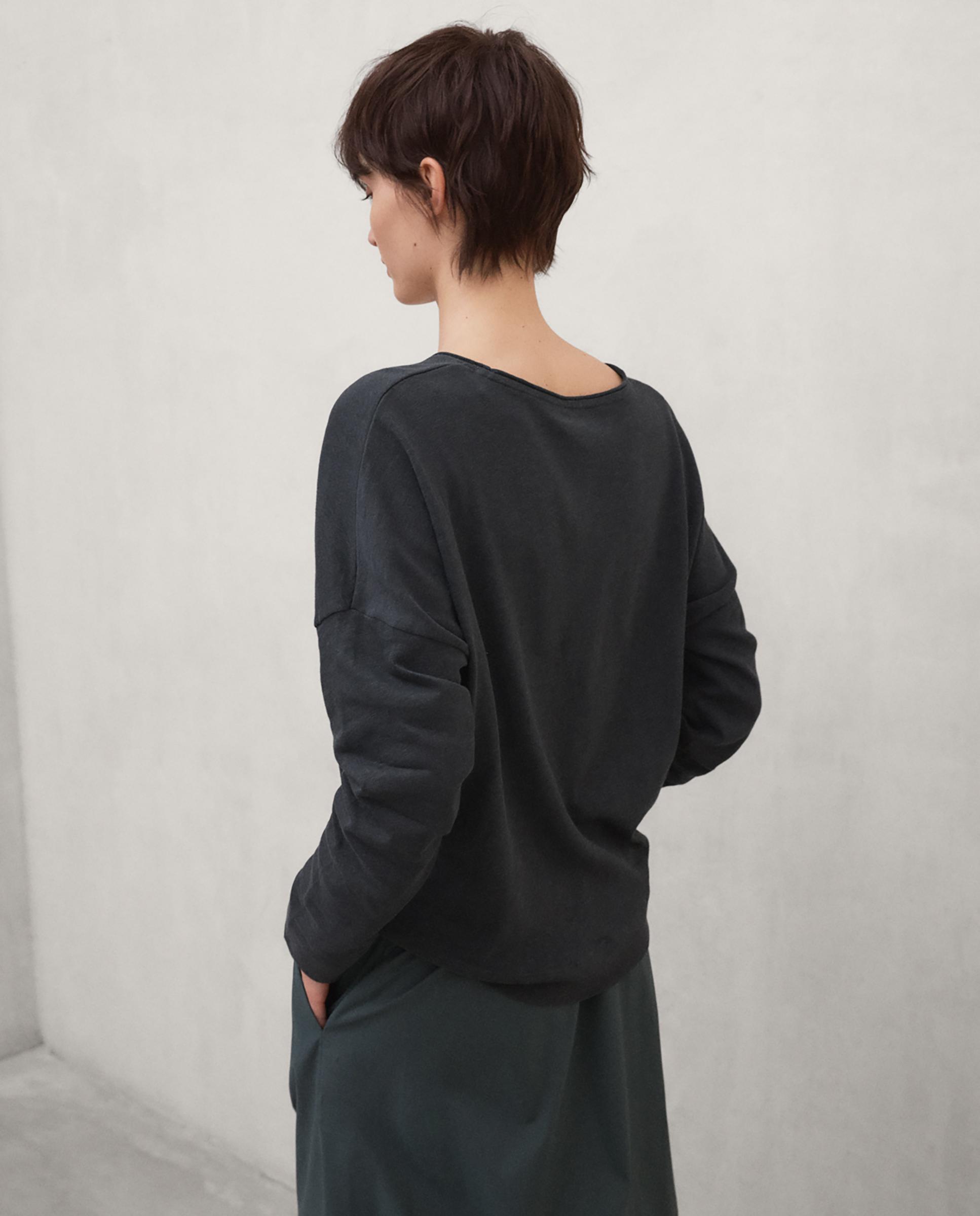 Camiseta de mujer verone de manga larga - Ecoalf - Gris marengo Gris marengo-3