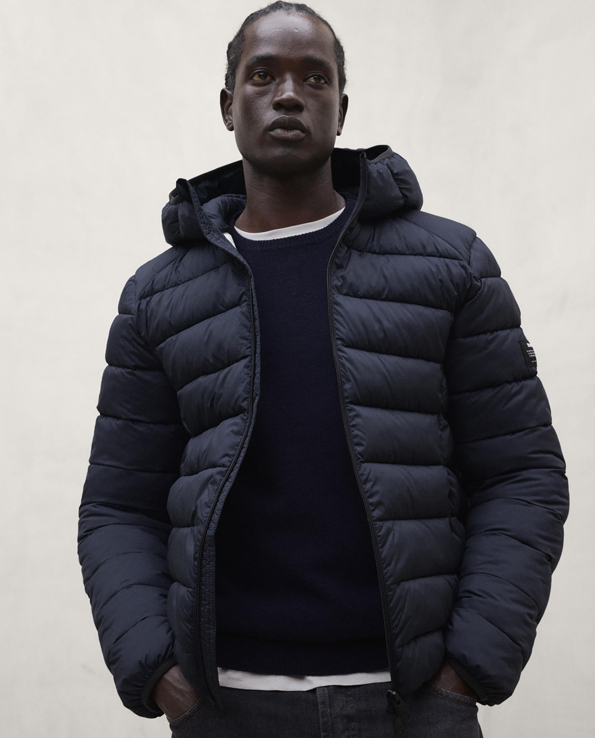Chaqueta de hombre aspenalf repelente al agua con capucha - Ecoalf - Azul marino Azul marino-2
