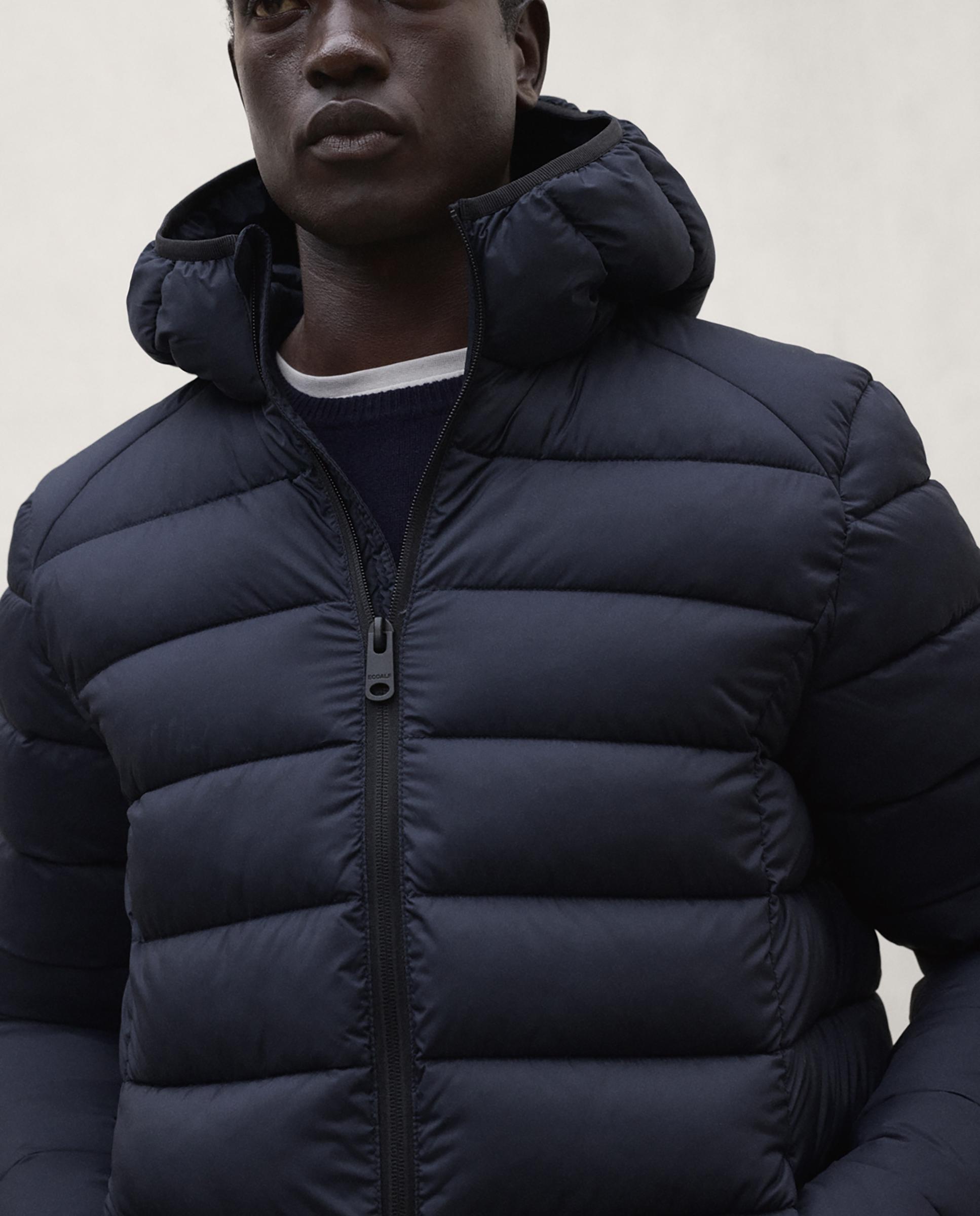 Chaqueta de hombre aspenalf repelente al agua con capucha - Ecoalf - Azul marino Azul marino-4