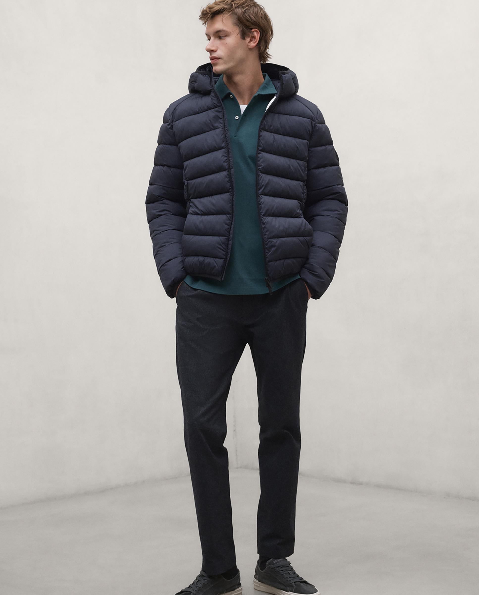 Chaqueta de hombre aspenalf repelente al agua con capucha - Ecoalf - Gris oscuro Gris oscuro-1