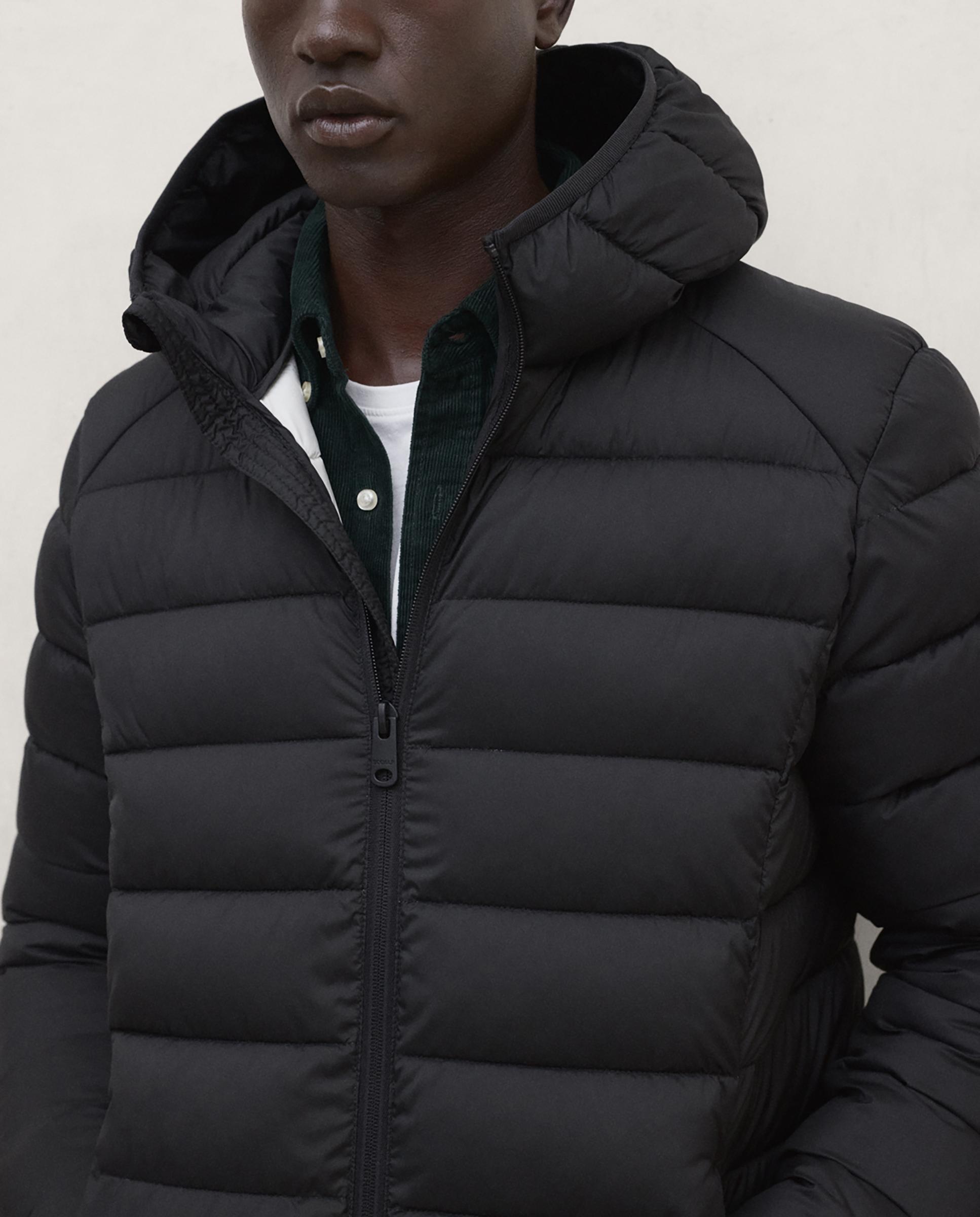 Chaqueta de hombre aspenalf repelente al agua con capucha - Ecoalf - Negro Negro-4