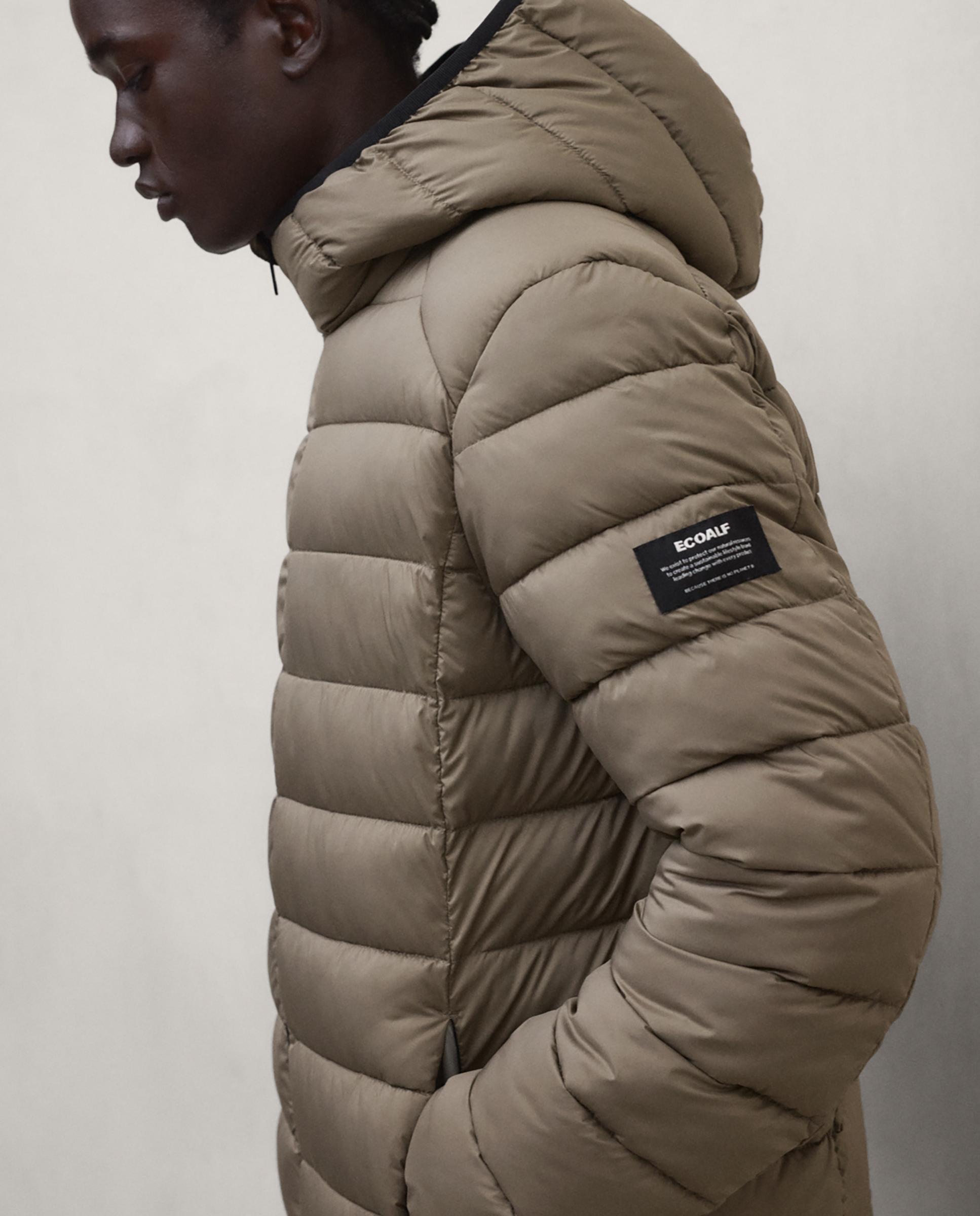 Chaqueta de hombre aspenalf repelente al agua con capucha - Ecoalf - Marrón Marrón-3