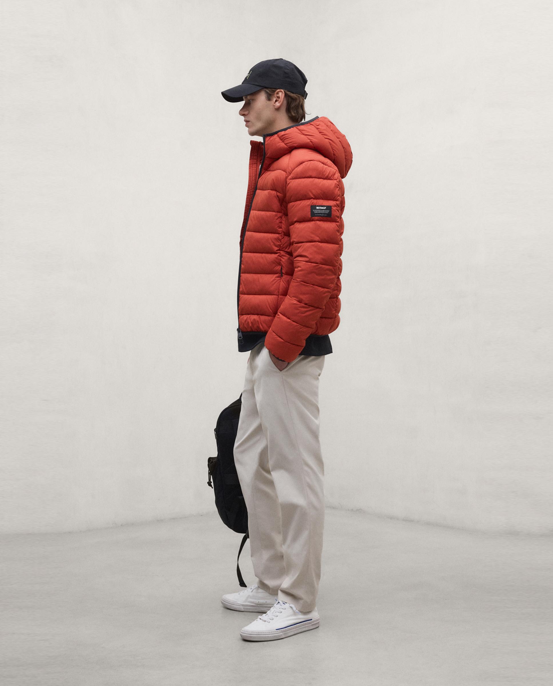 Chaqueta de hombre aspenalf repelente al agua con capucha - Ecoalf - Naranja Naranja-3