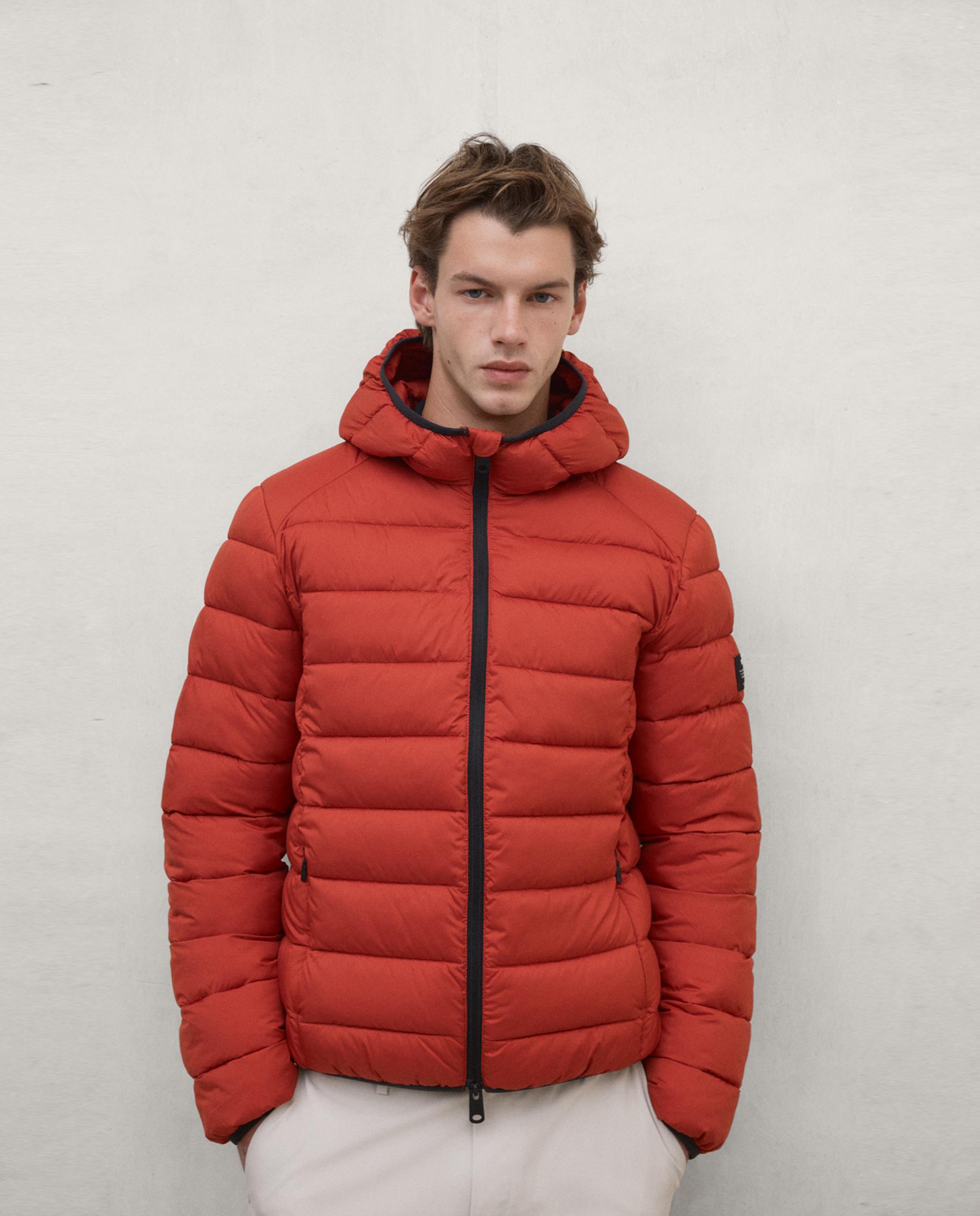 Chaqueta de hombre aspenalf repelente al agua con capucha - Ecoalf - Naranja Naranja-4
