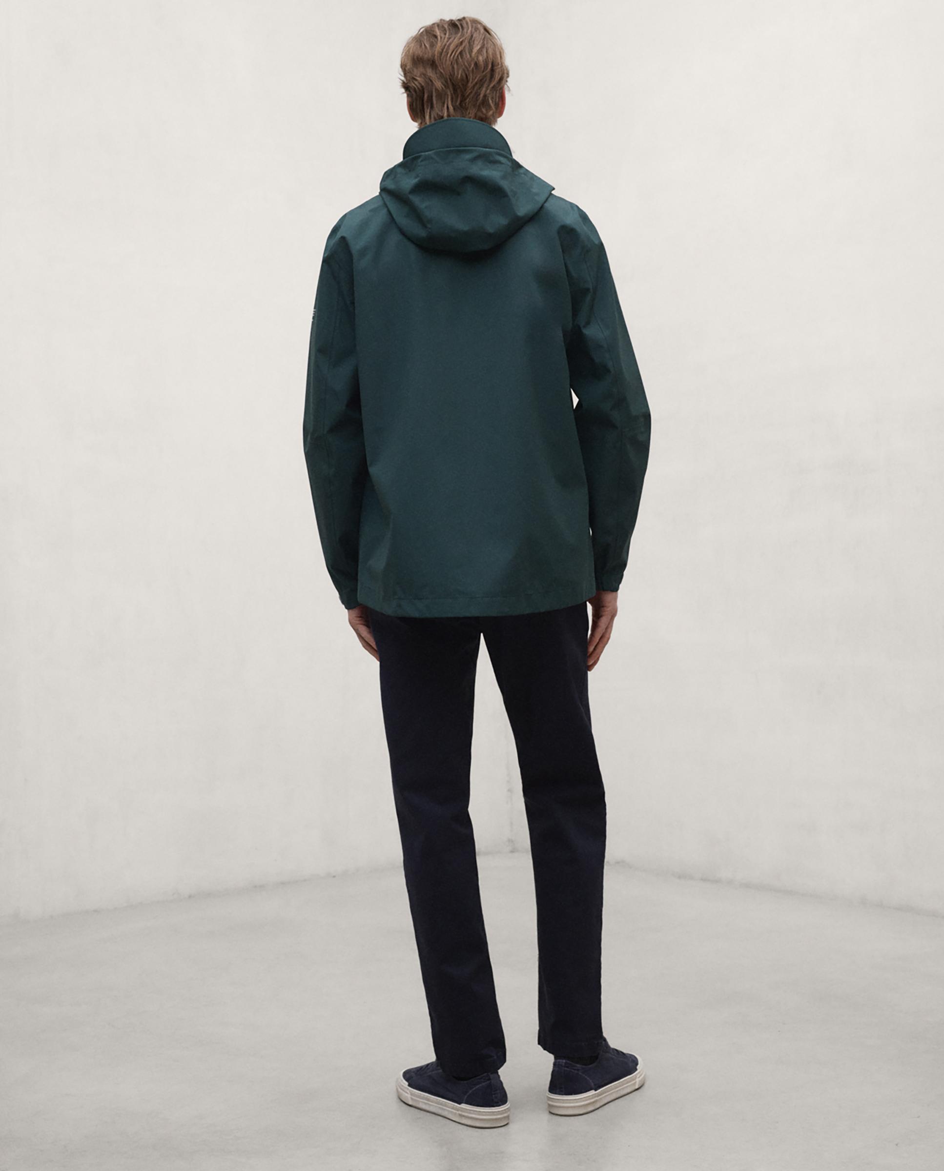 Chaqueta de hombre diluvio impermeable con capucha ajustable - Ecoalf - Verde Verde-2