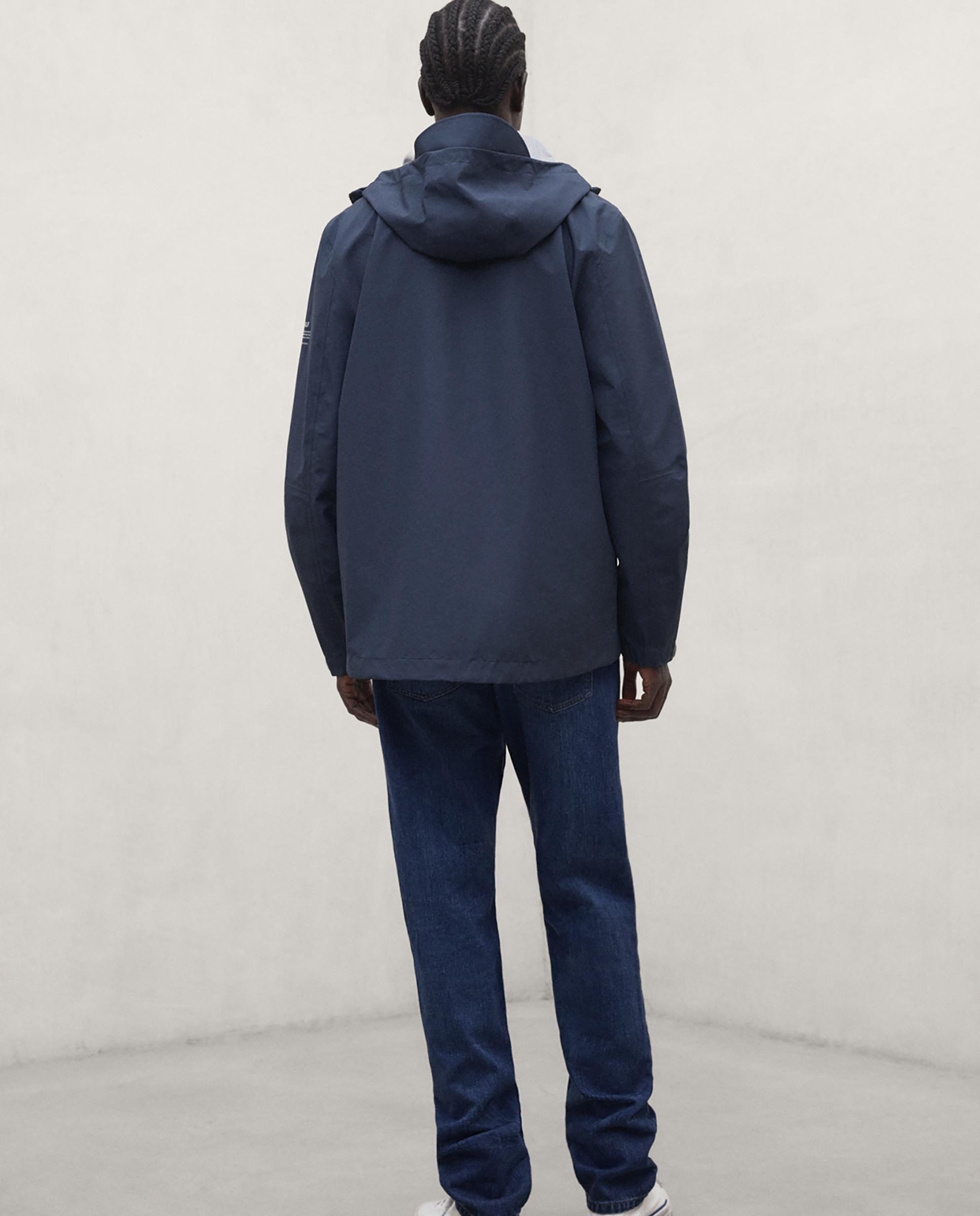 Chaqueta de hombre diluvio impermeable con capucha ajustable - Ecoalf - Azul Azul-2