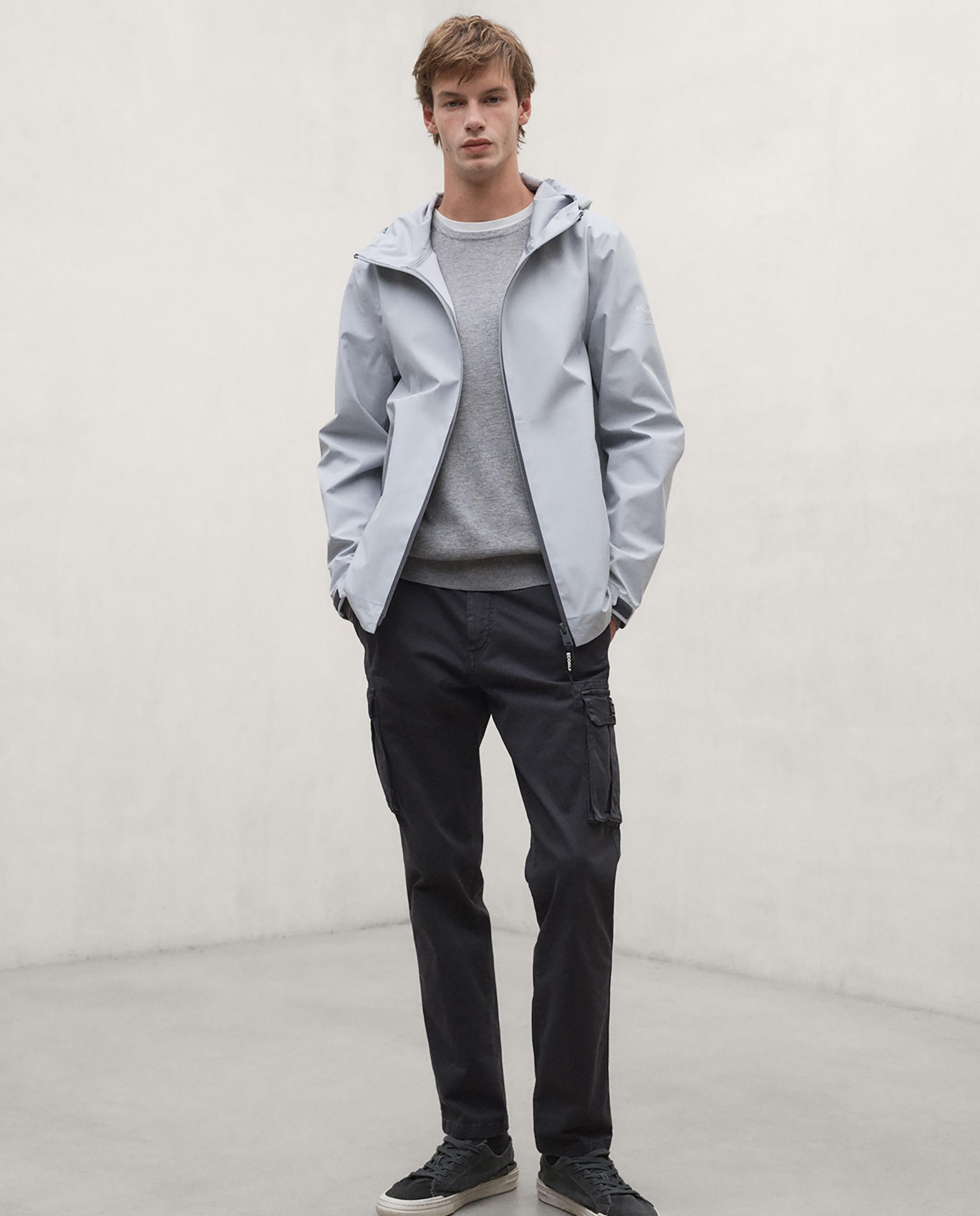Imagen 1 de Chaqueta de hombre diluvio impermeable con capucha ajustable - Ecoalf - Gris claro Gris claro