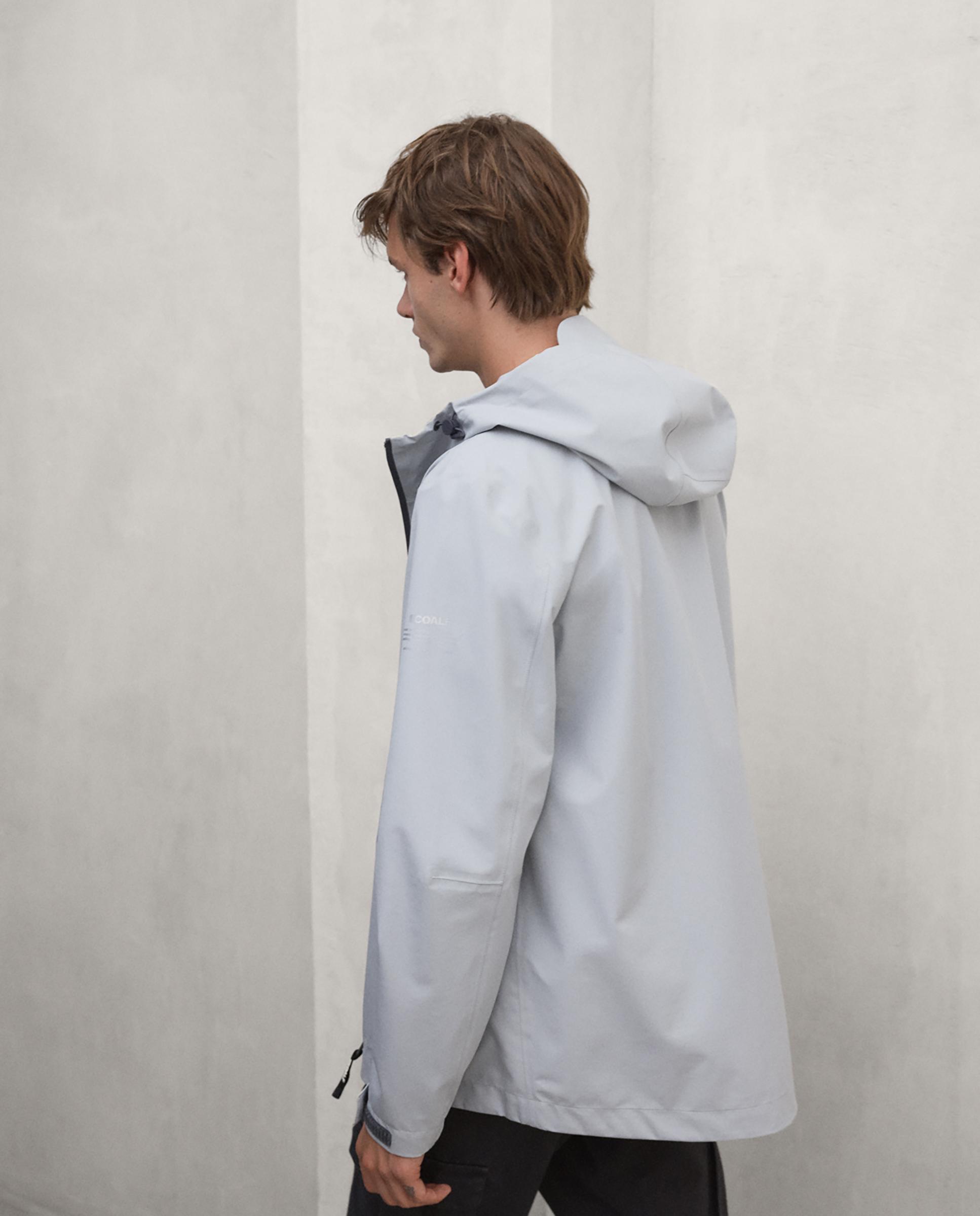 Imagen 2 de Chaqueta de hombre diluvio impermeable con capucha ajustable - Ecoalf - Gris claro Gris claro