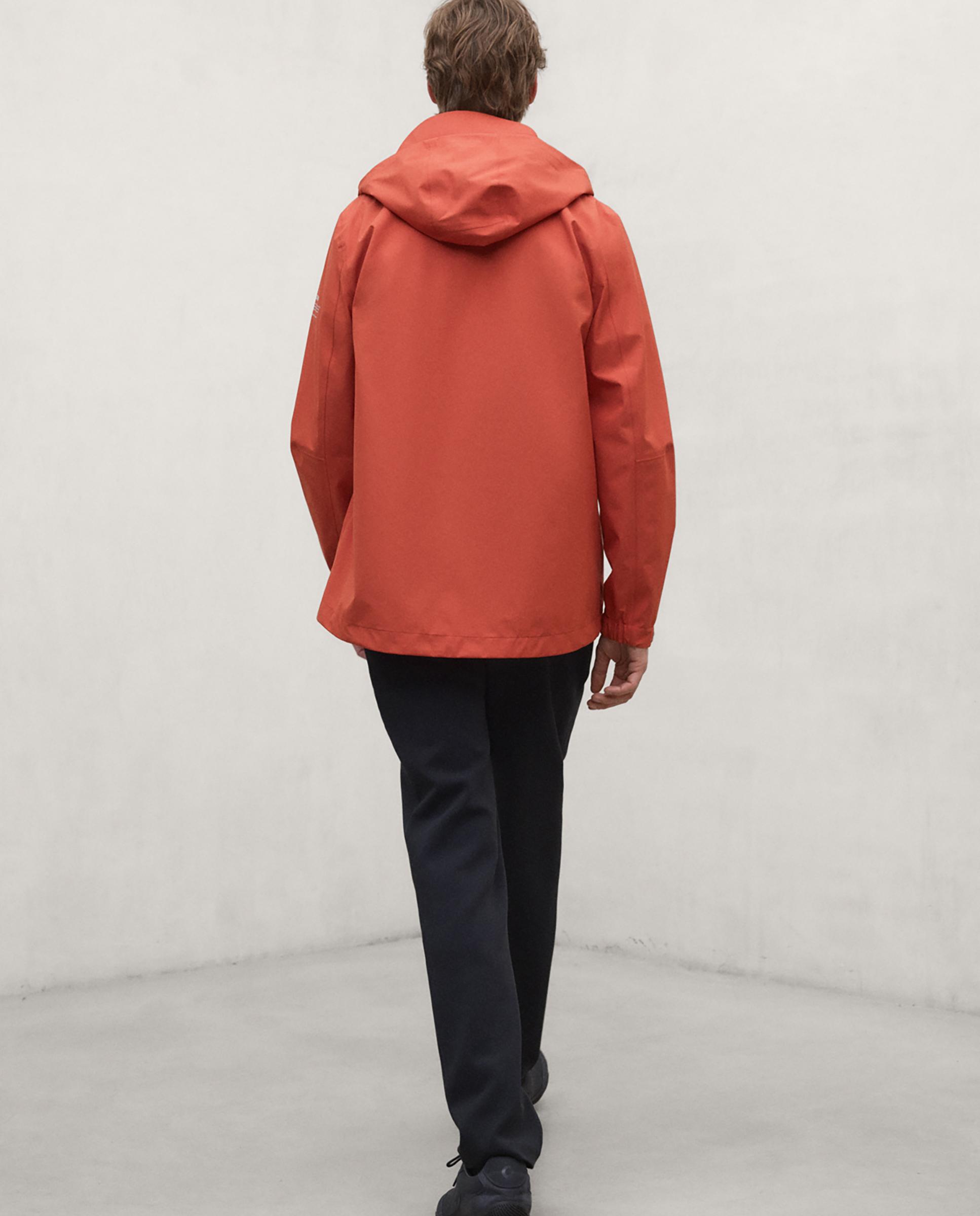 Chaqueta de hombre diluvio impermeable con capucha ajustable - Ecoalf - Naranja Naranja-2