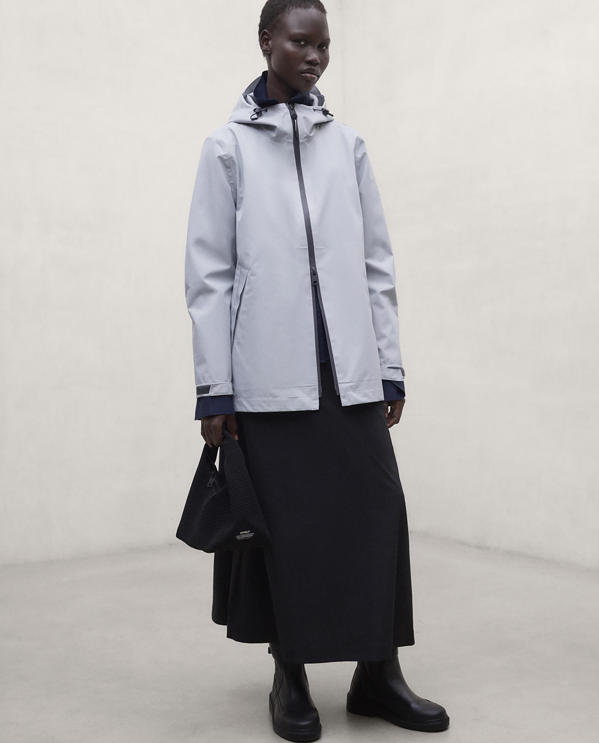 Imagen 0 de Chubasquero de mujer impermeable con capucha diluvio Gris claro