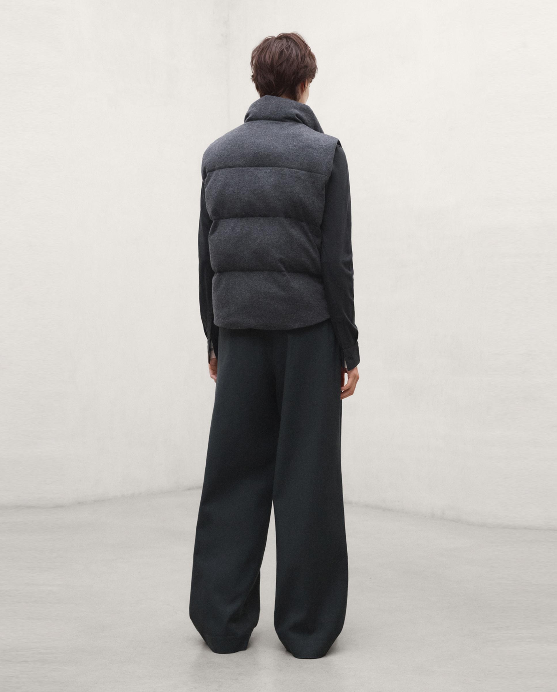 Chaleco de mujer reversible de lana reciclada sintre - Ecoalf - Gris marengo Gris marengo-7