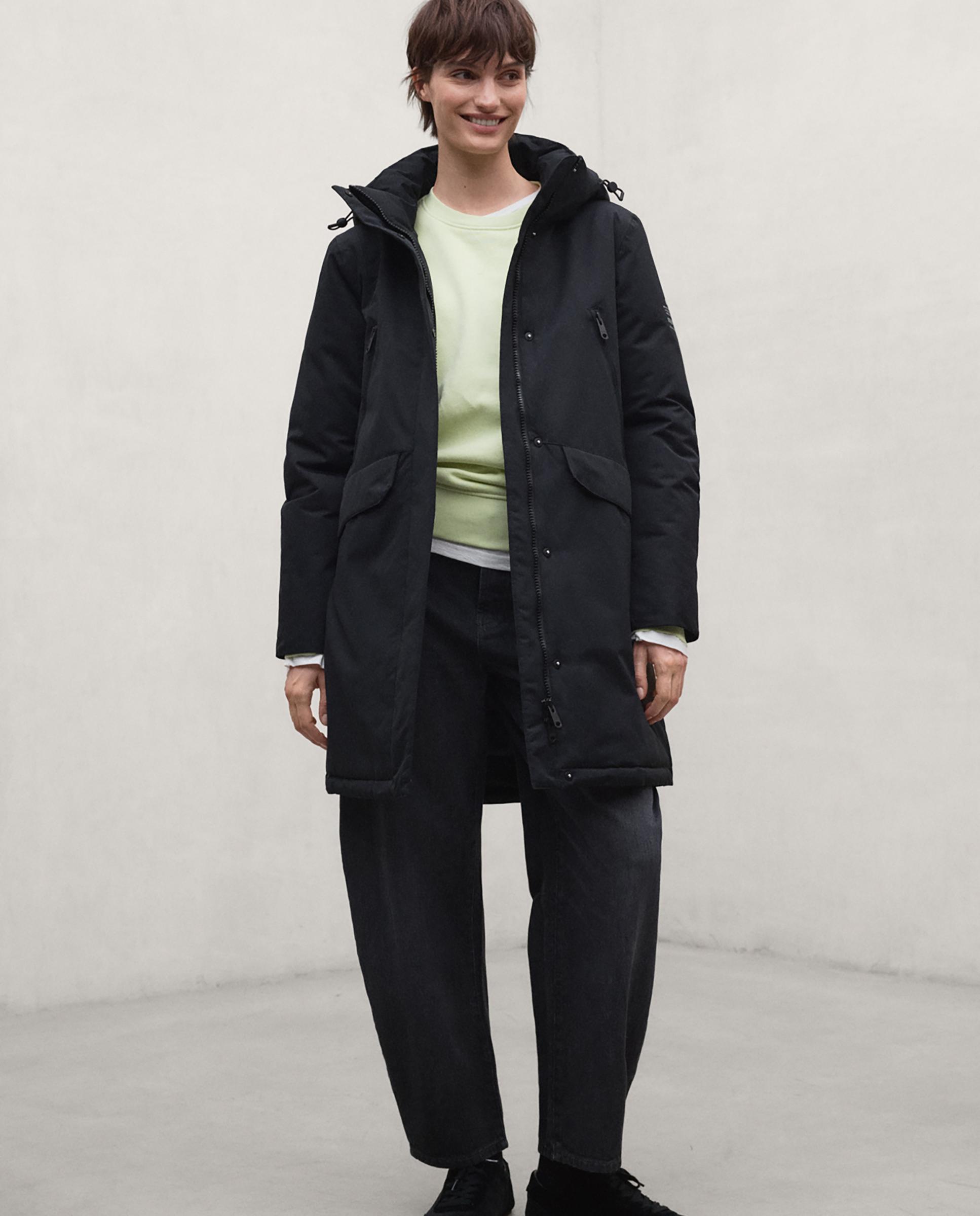 Parka de mujer regular fit impermeable ice - Ecoalf - Negro Negro-1