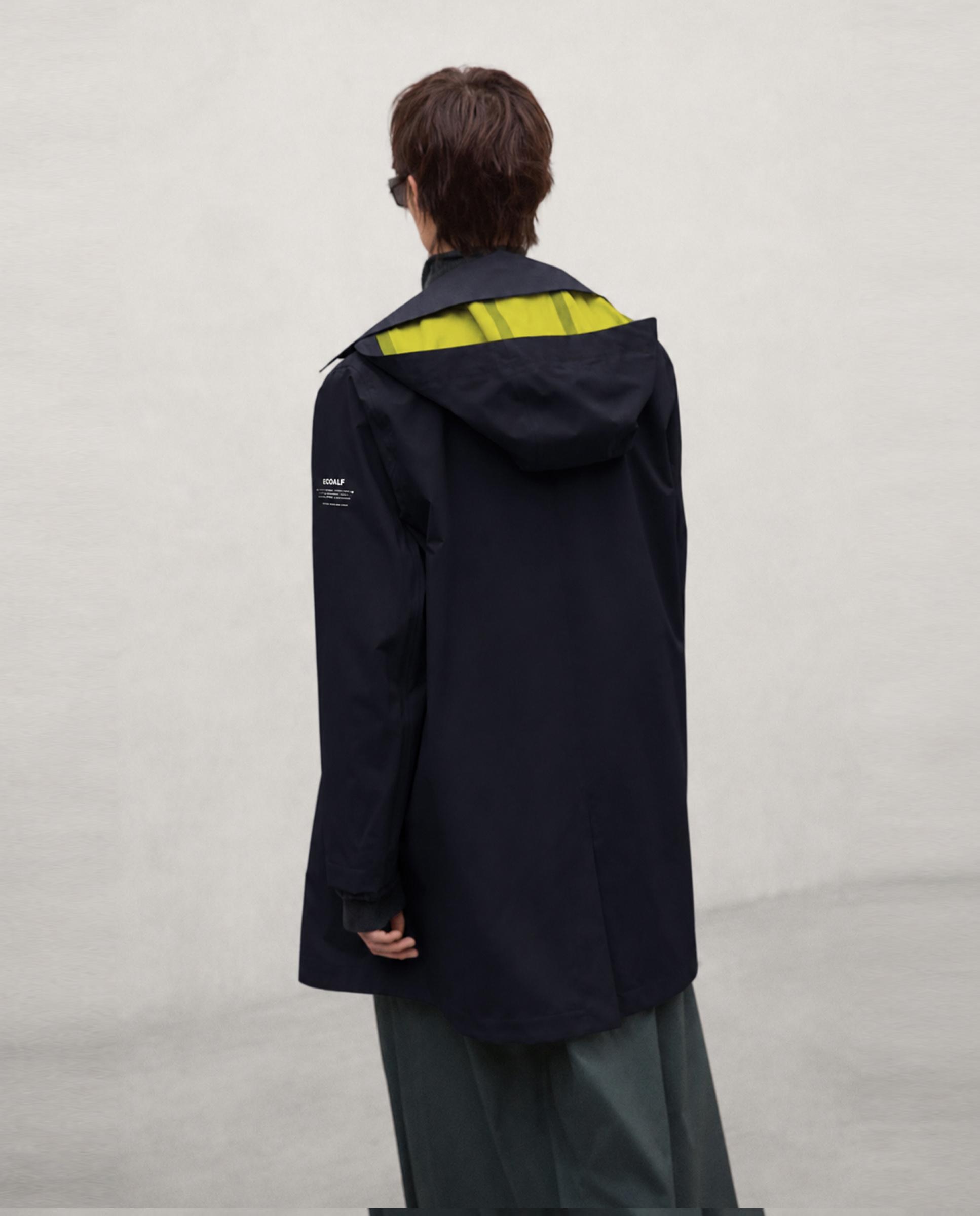 Chubasquero de mujer impermeable largo tormenta - Ecoalf - Azul marino Azul marino-3