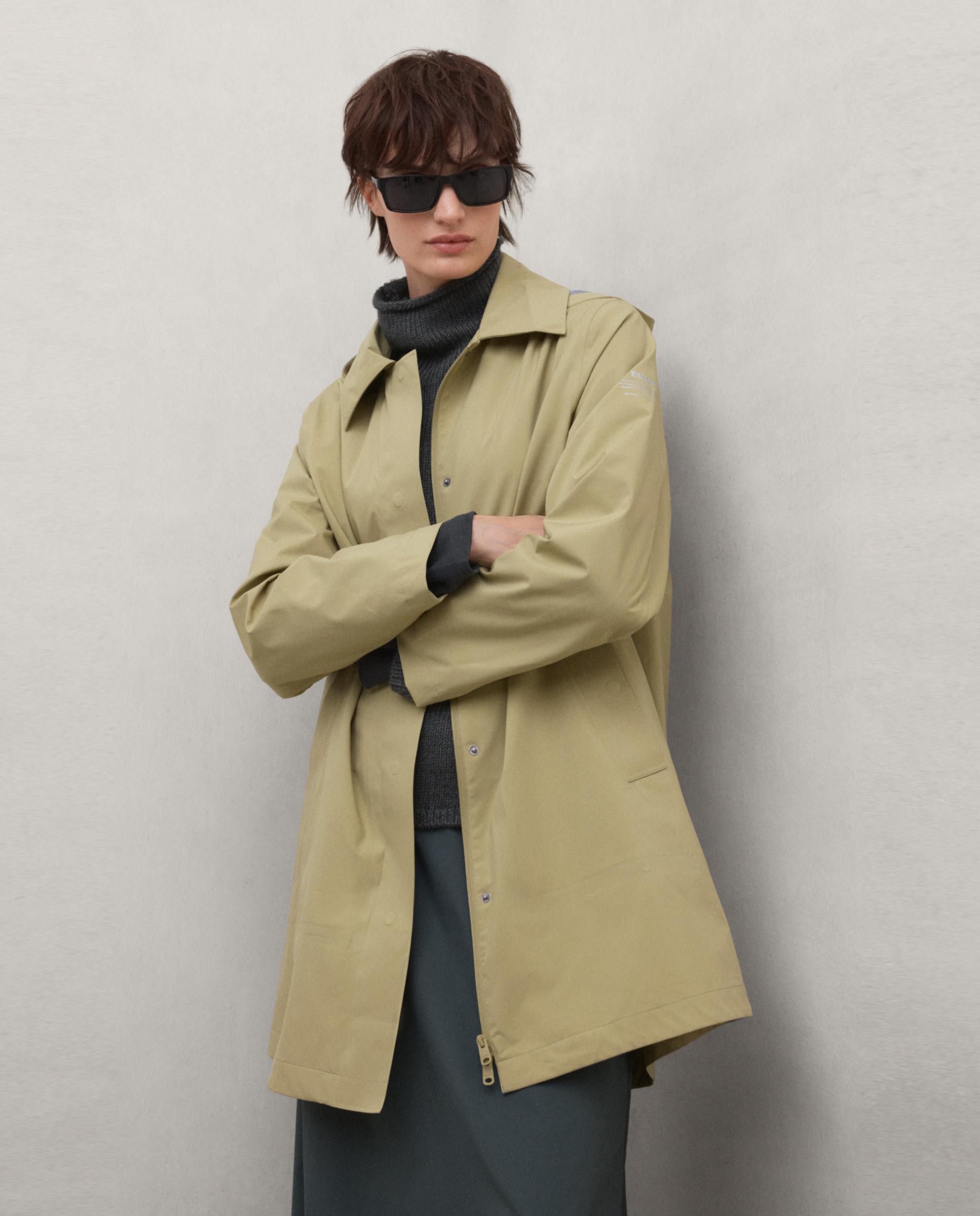 Chubasquero de mujer impermeable largo tormenta - Ecoalf - Camel Camel-1
