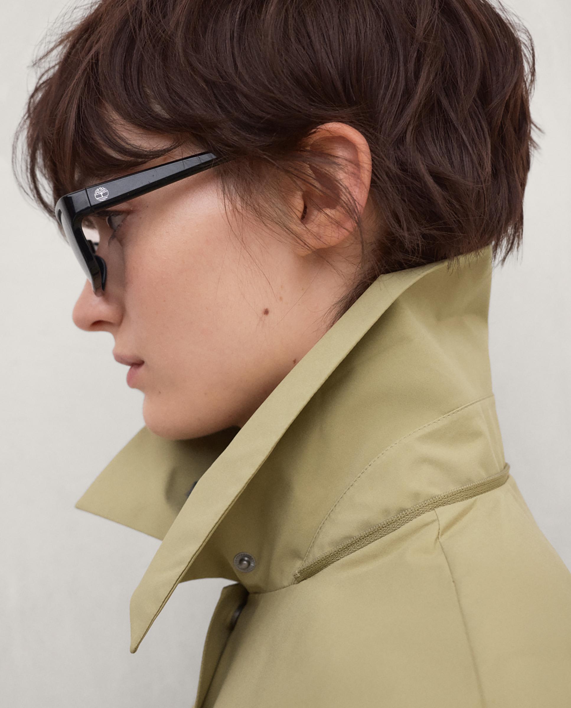 Chubasquero de mujer impermeable largo tormenta - Ecoalf - Camel Camel-3