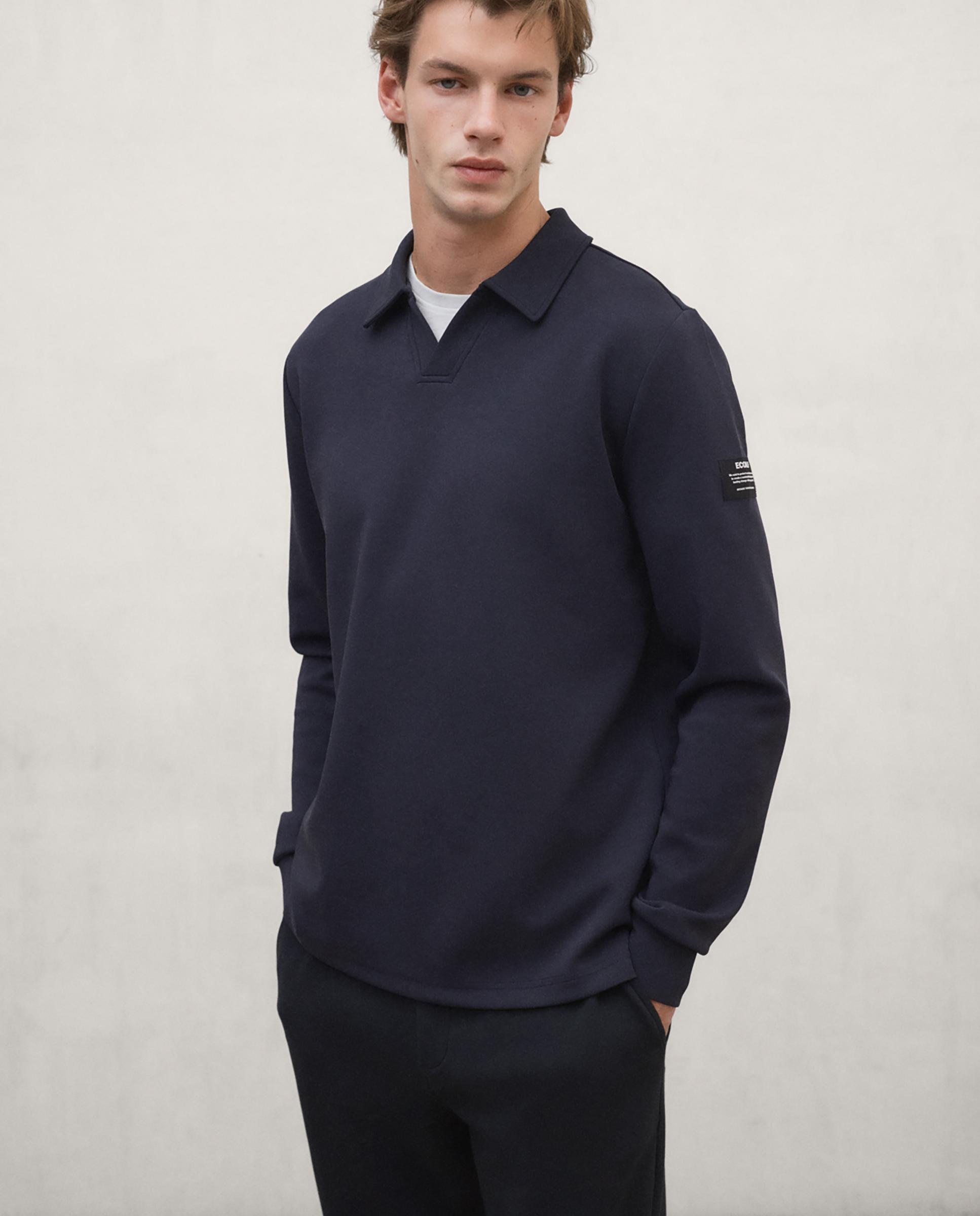 Sudadera de hombre bilbo en 58% poliéster reciclado de corte cómodo - Ecoalf - Azul marino Azul marino-1