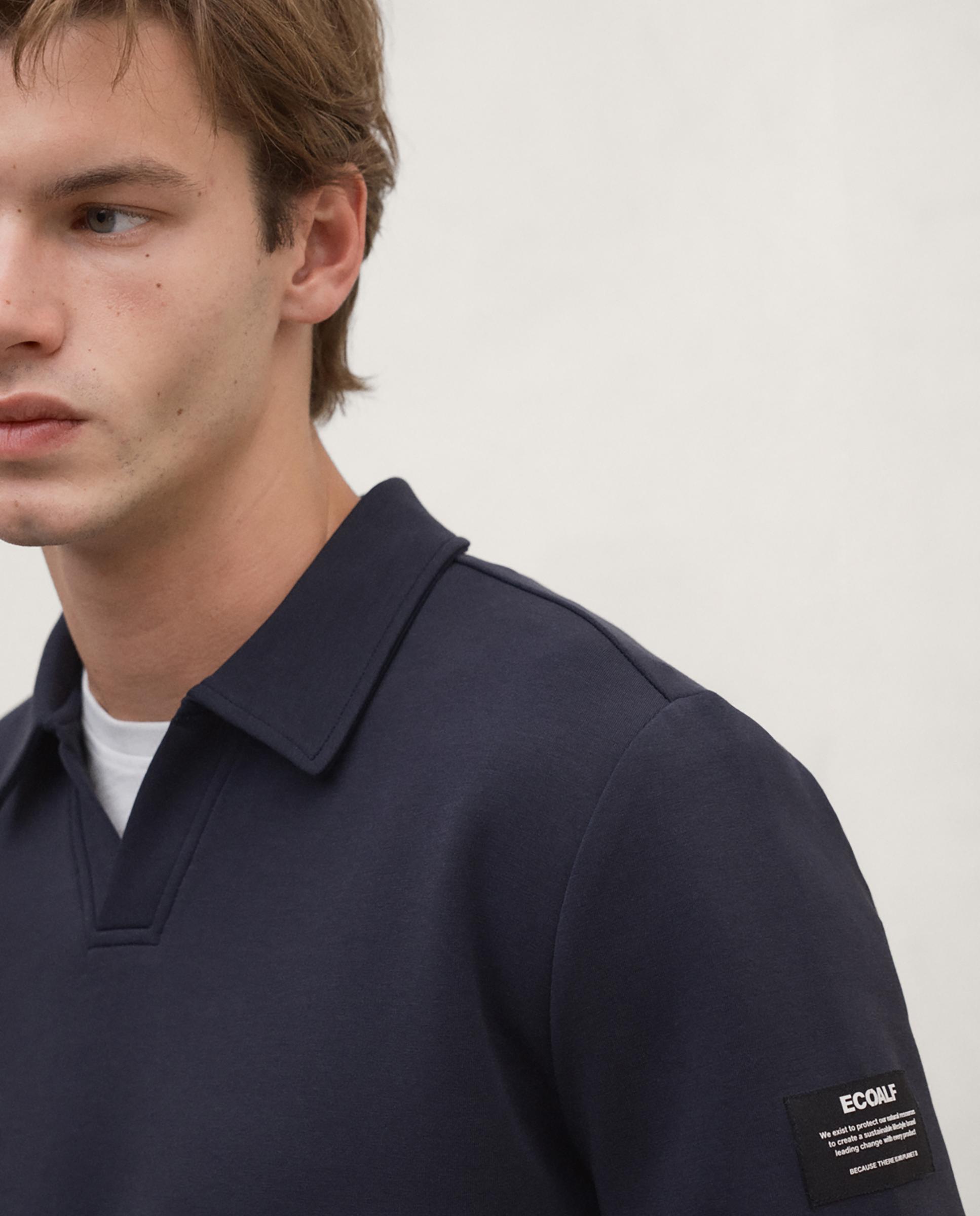 Sudadera de hombre bilbo en 58% poliéster reciclado de corte cómodo - Ecoalf - Azul marino Azul marino-3