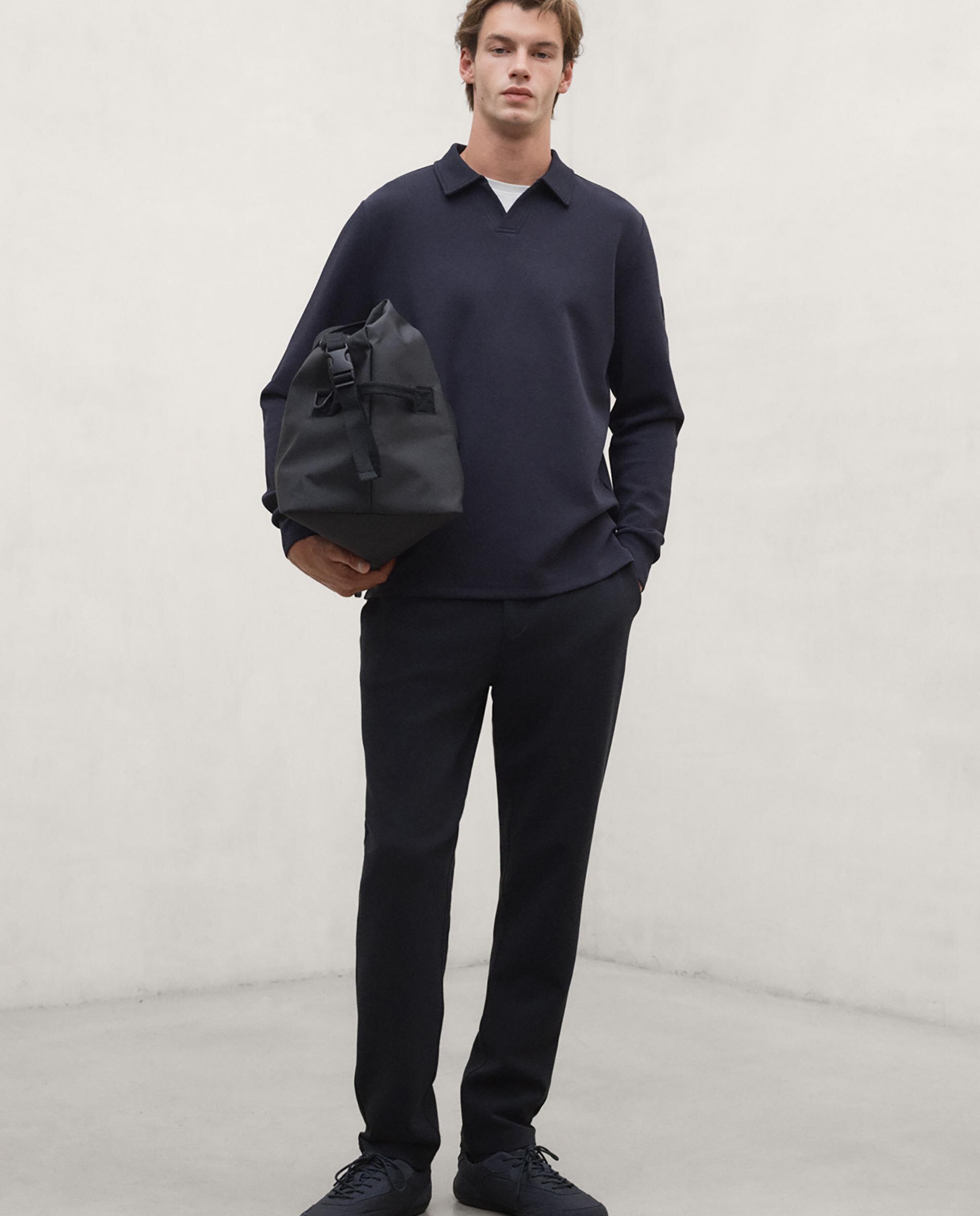 Sudadera de hombre bilbo en 58% poliéster reciclado de corte cómodo - Ecoalf - Azul marino Azul marino-4