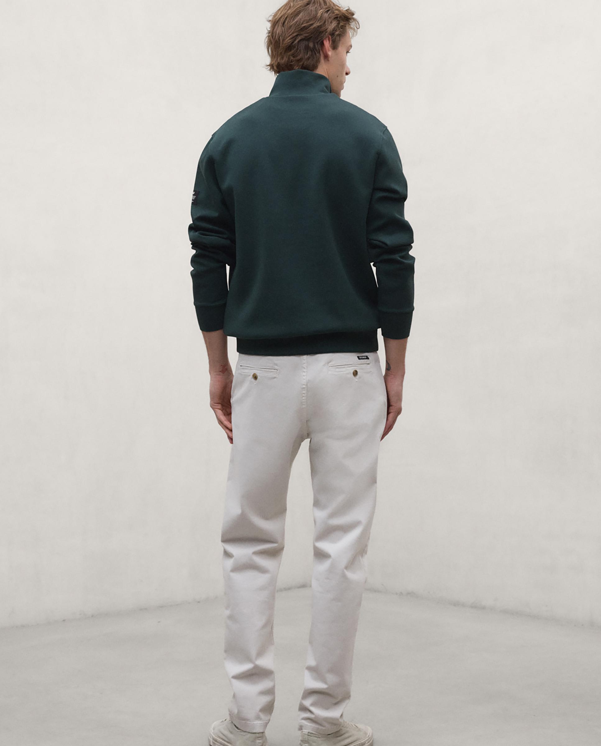 Sudadera de hombre terel con cuello de media cremallera - Ecoalf - Verde Verde-2
