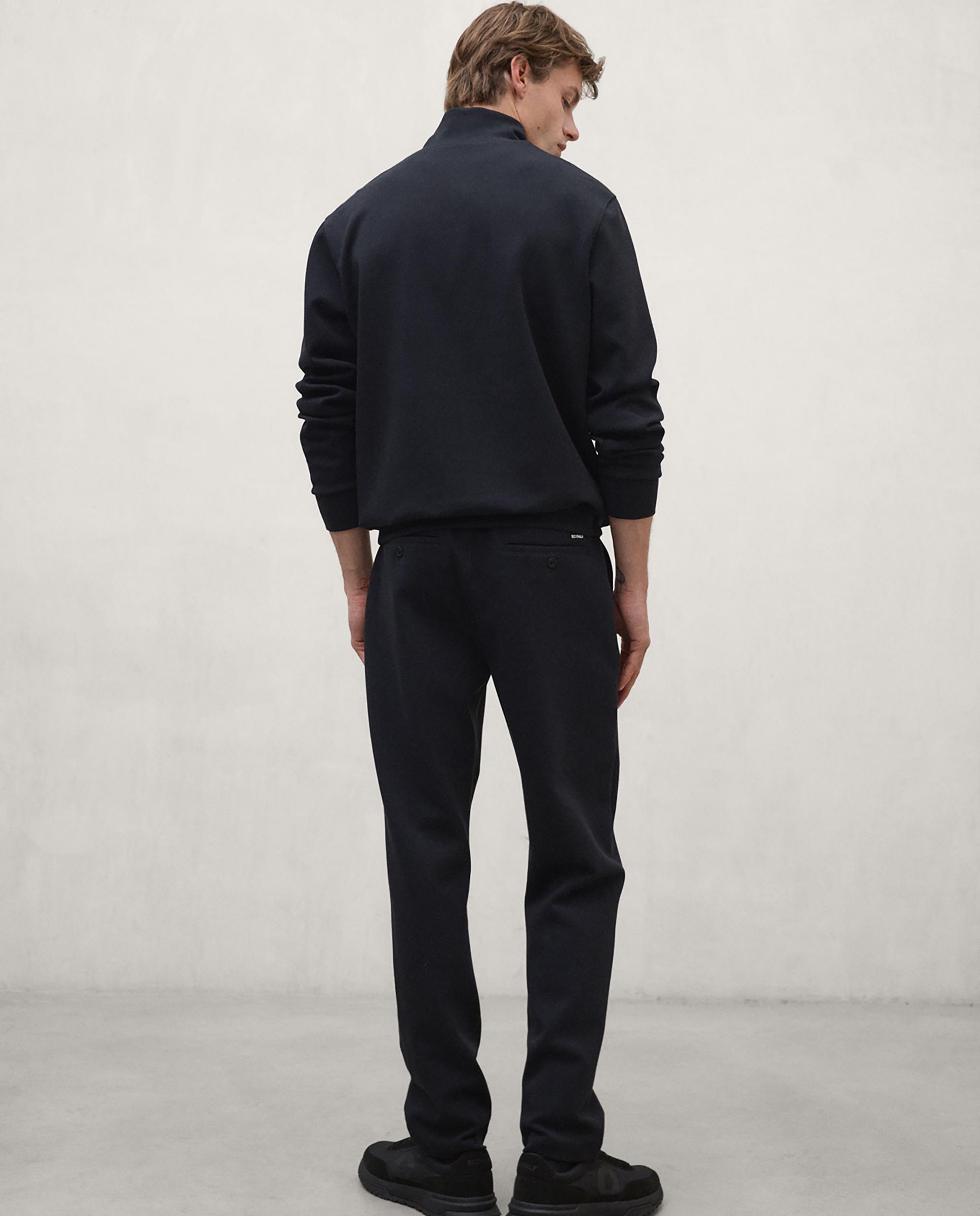 Sudadera de hombre terel con cuello de media cremallera - Ecoalf - Negro Negro-3