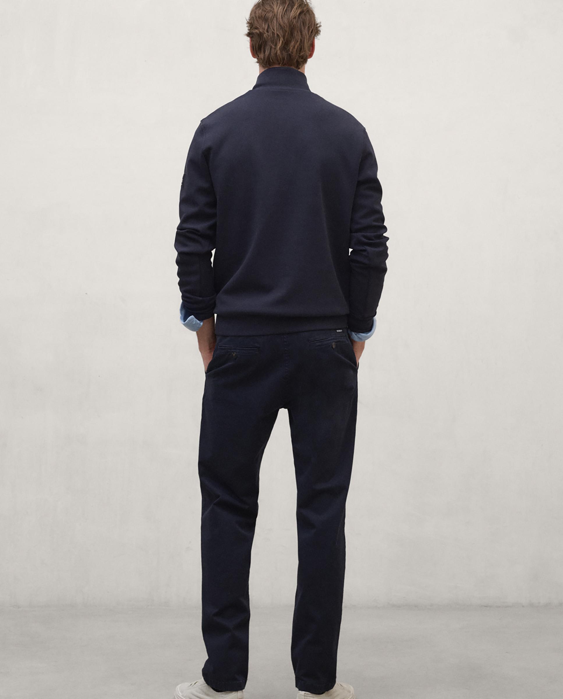 Sudadera de hombre terel con cuello de media cremallera - Ecoalf - Azul marino Azul marino-2